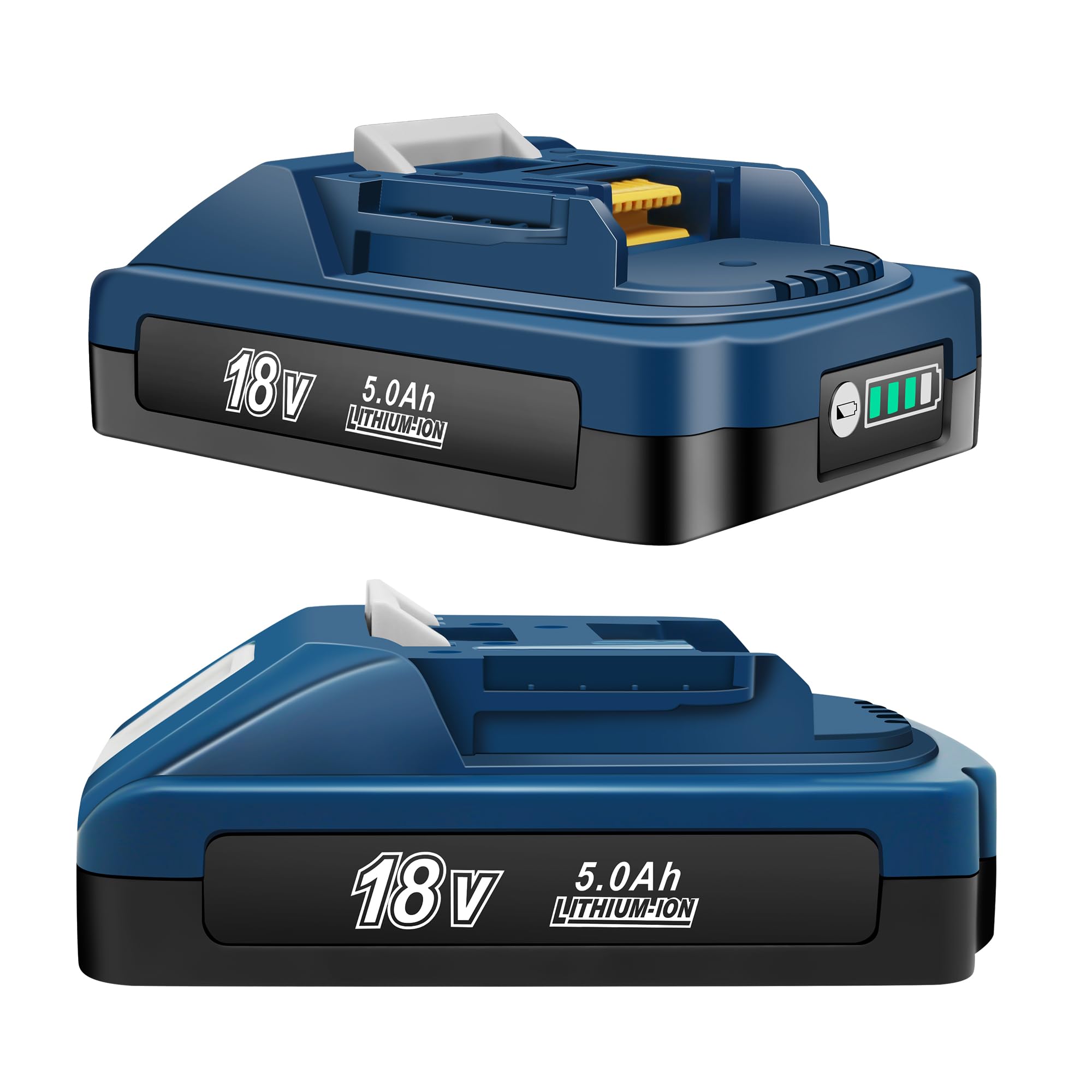 ULDERTRA 2 Packs Replacement 18V Battery 5.0Ah for Makita 18V Tools, High-Capacity Lithium-Ion Batteries