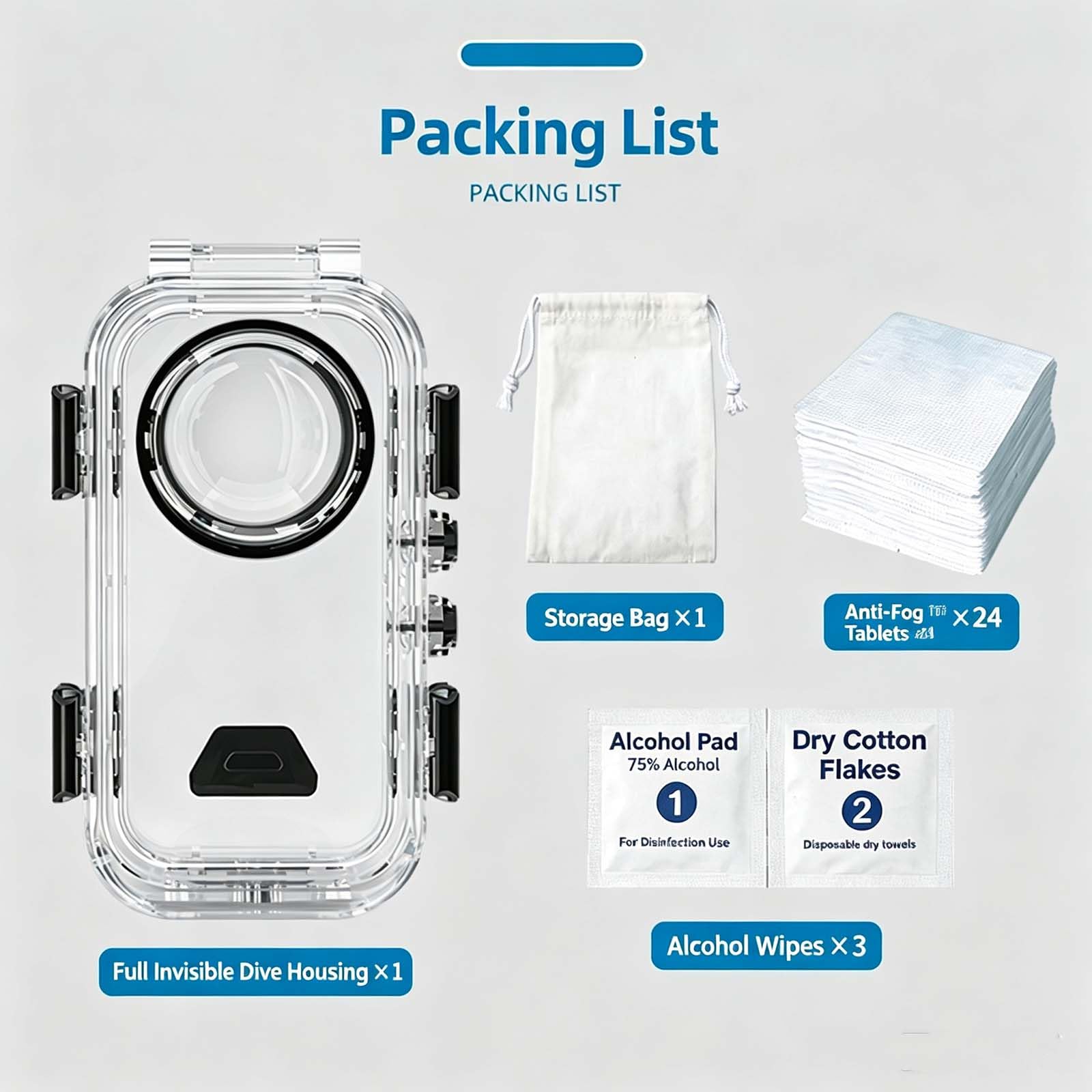 Carcasa sumergible impermeable para Insta360 X6 carcasa de liberación rápida