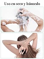 Vista 5 de Cepillo de masaje para cuero cabelludo Heeta, cepillo de silicona para aplicar champú, negro, Negro