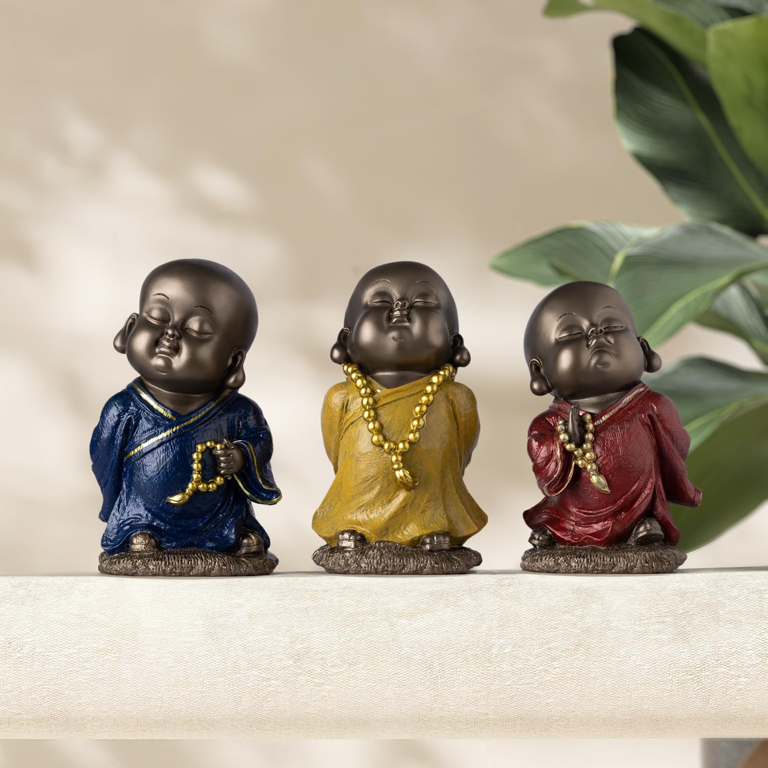Wakefit Miniature Serenity Monks (Set of 3)