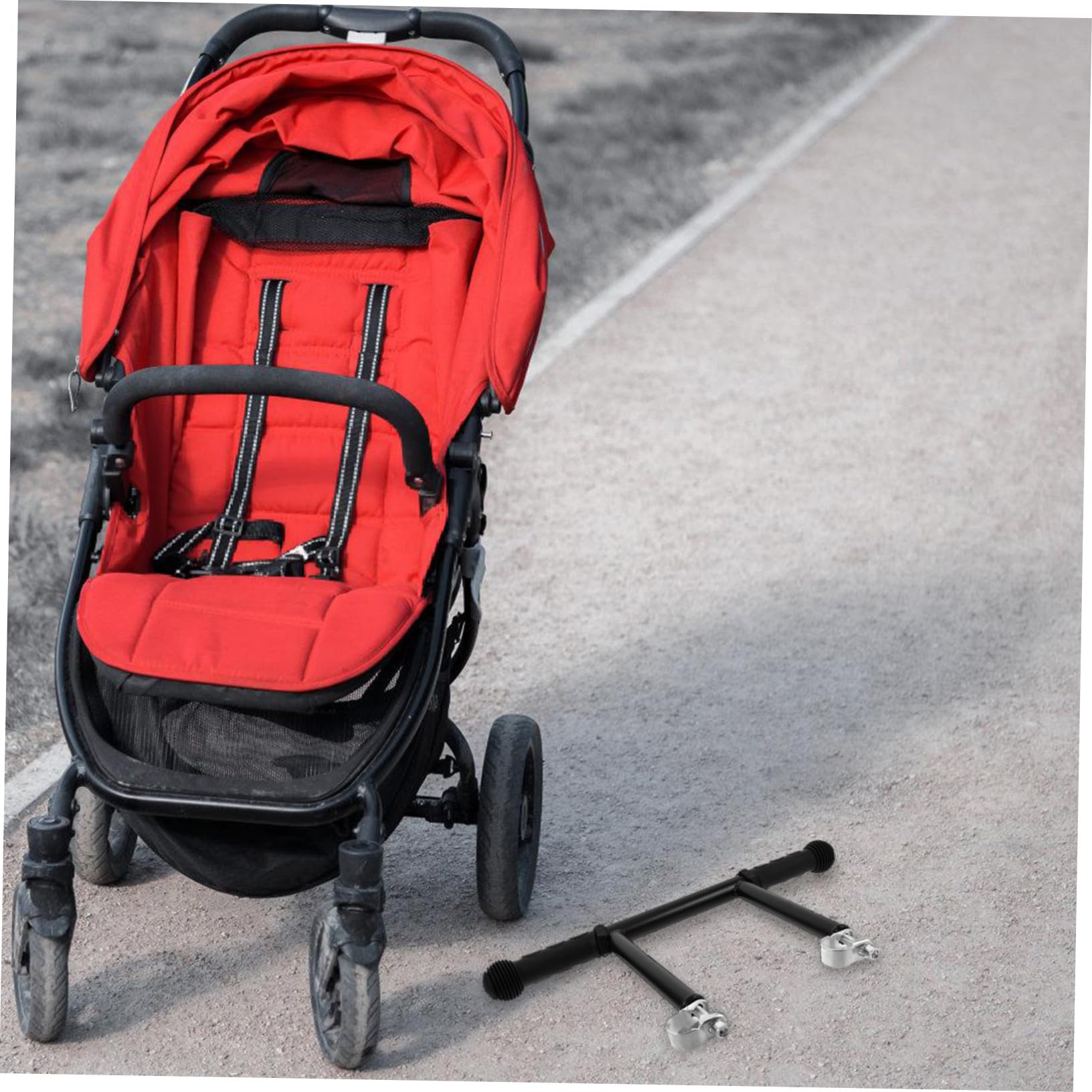 Extension de Poignée Poussette Robuste Réglable pour Tout- Accessoire Antidérapant Compatible avec Guidon Prolongateur de Guidon Poussette Confortable pour Parents