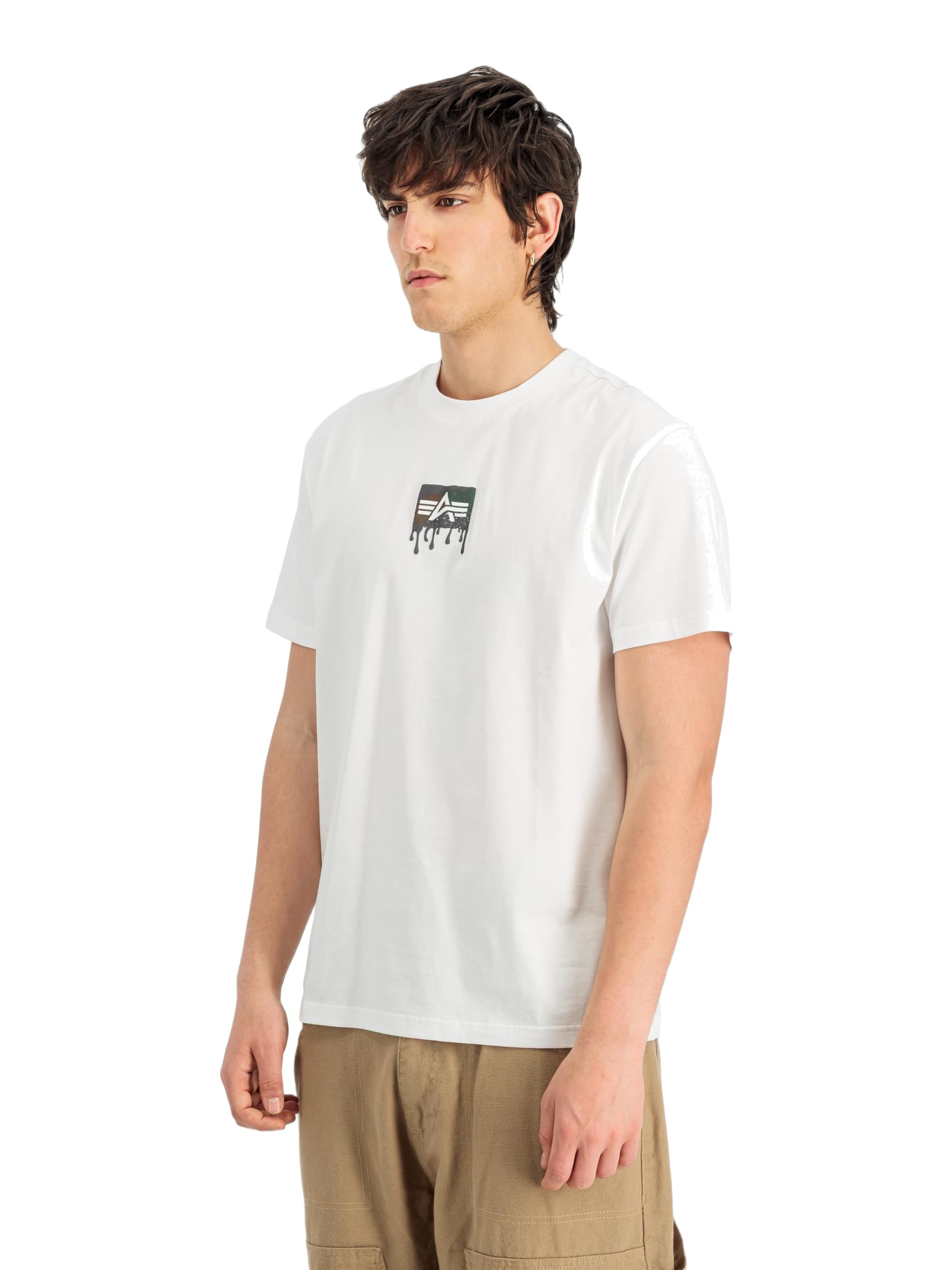 Alpha Industries - Camiseta para Hombre Dripping Camo Backprint (Paquete de 1)
