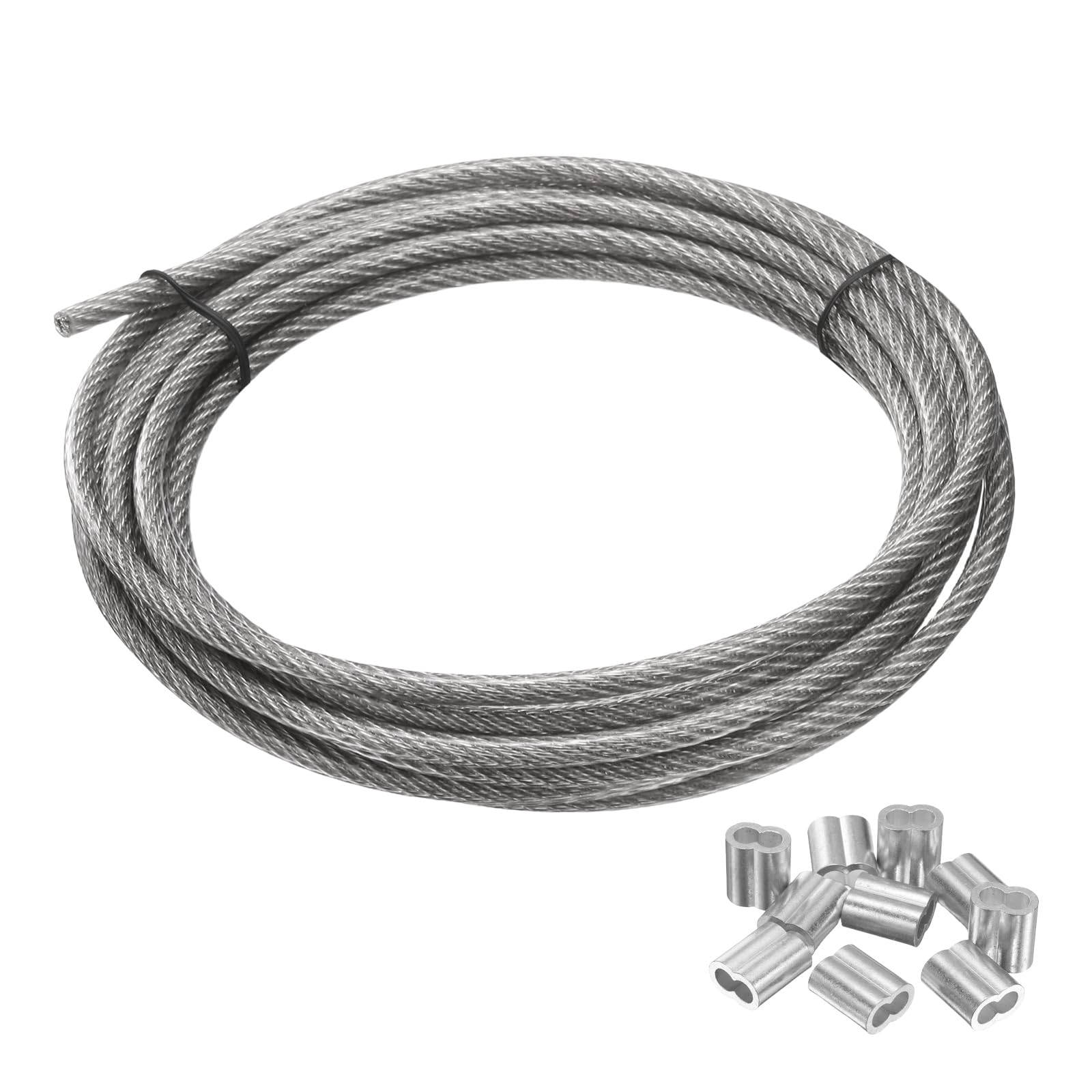 Cable de acero inoxidable 304 recubierto en vinilo transparente 8