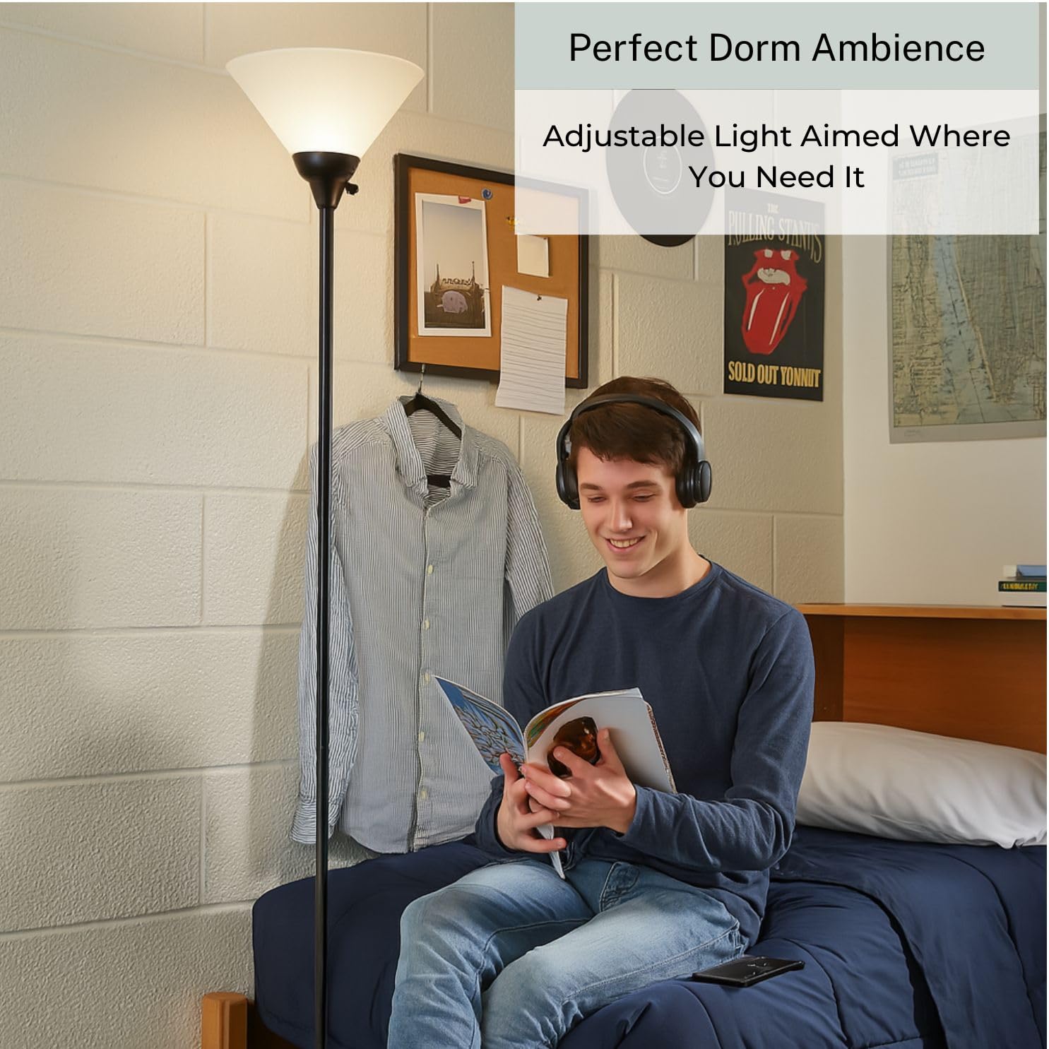 Amazon | Light Accents 100ワット フロアランプ ホワイトシェード