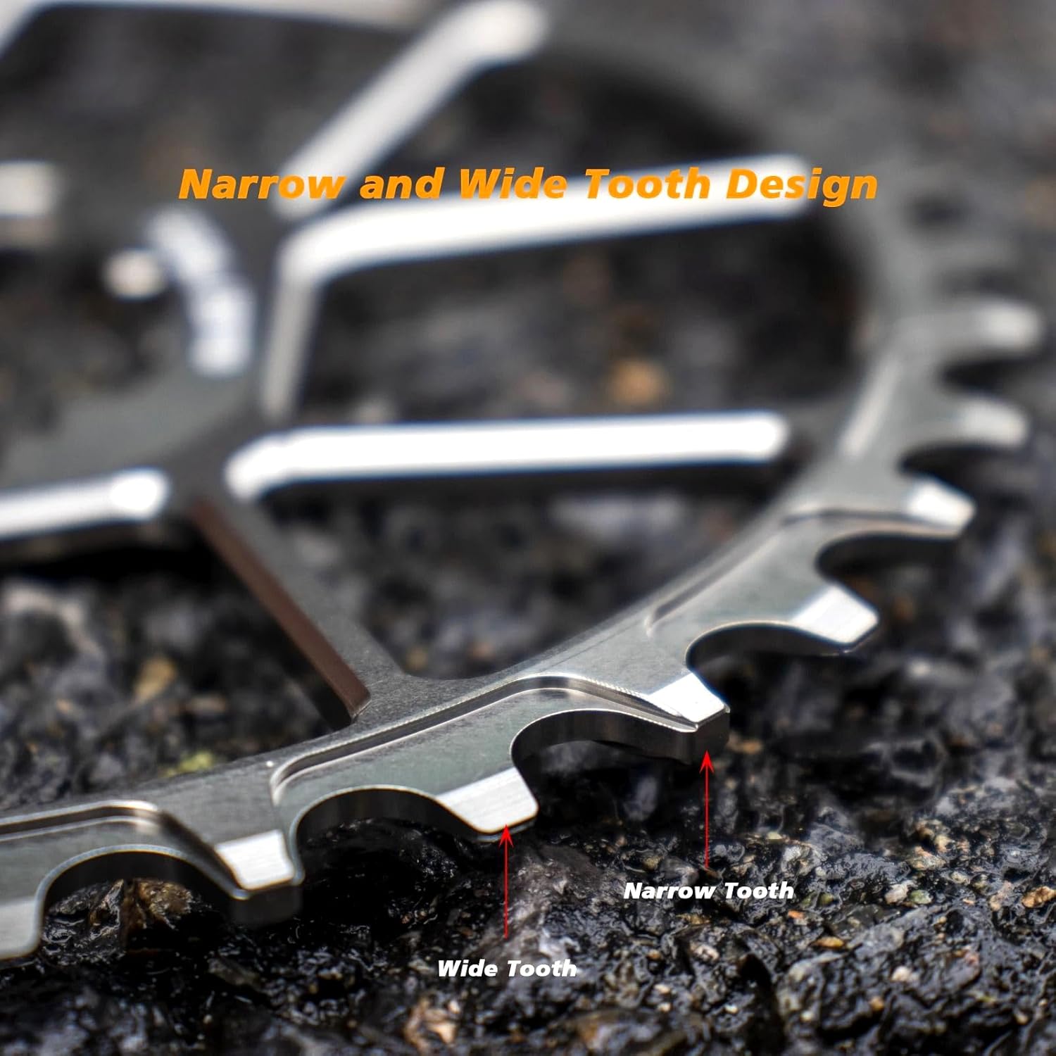 MTB Bike Chainring Wide Narrow Teeth Chainwheel 8/9/10/11S Mountain Bicycle ChainWheel 32/34/36/38T Ultralight 55g 3-Nail (38T Titanium)