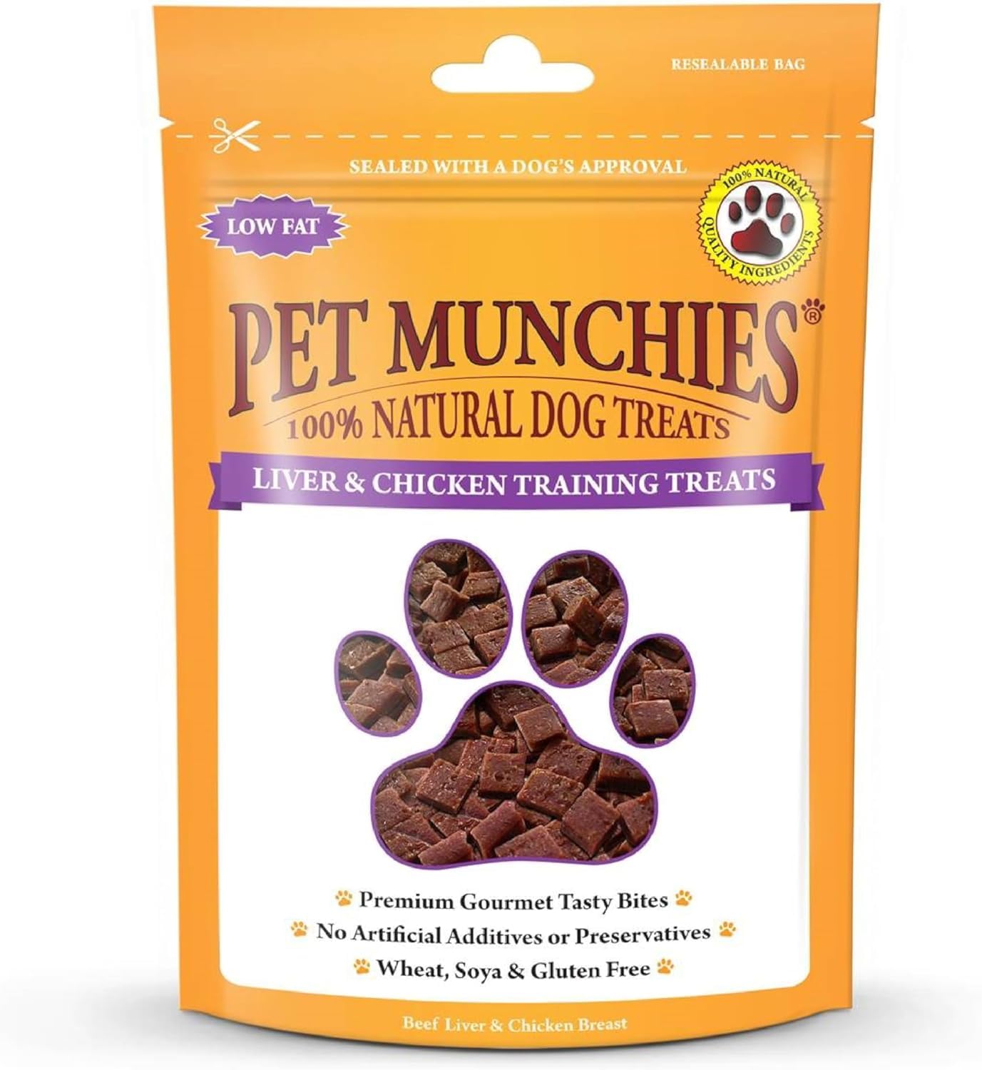 2x 50g Pet Munchies Liver and Chicken Dog Training Treats, Grain Free Tasty Bites with Natural Real Meat - Image 2