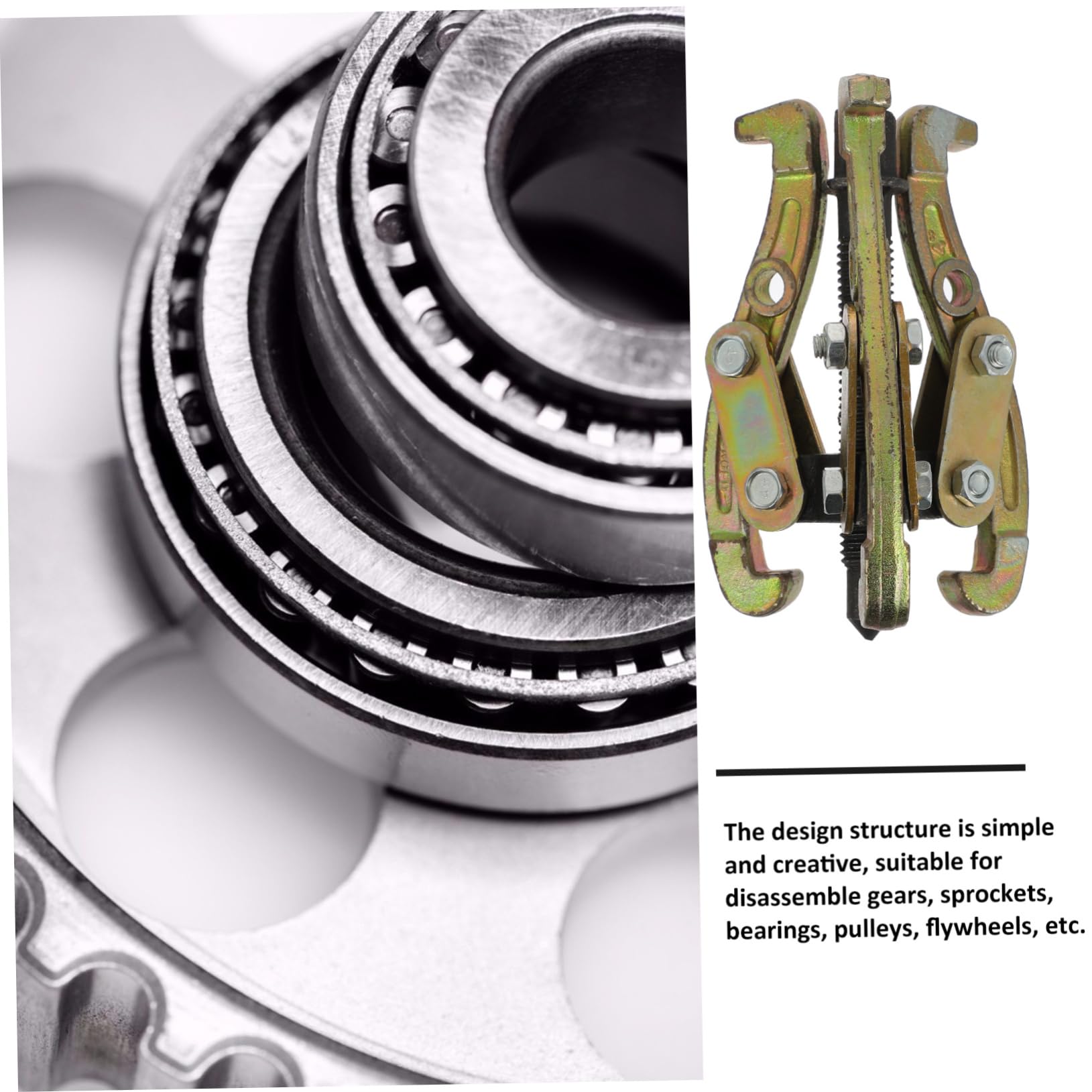 SOESFOUFU 1pc Durable Jaw Bearing Puller Tool Premium Gear Remover for Efficient Bearing Repair High Torque Design Random Color for Mechanic Use Random Color