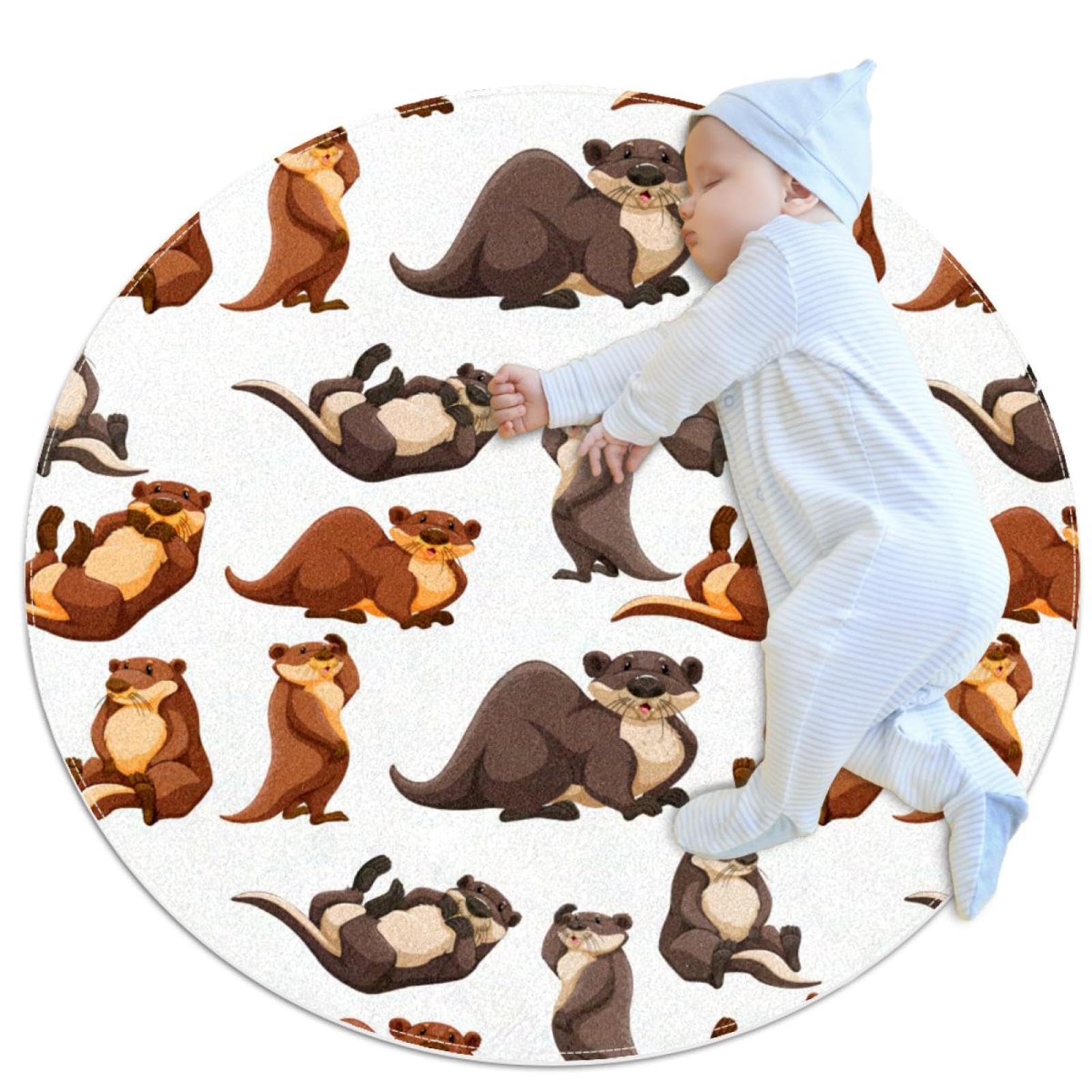 Tapis de salle de bain loutre pour chambre d'enfant et canapé