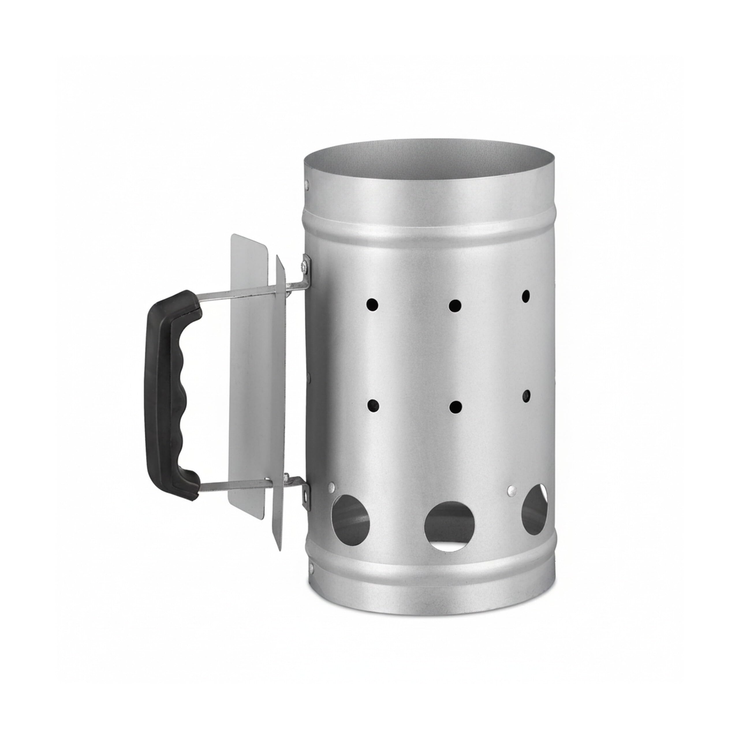 Relaxdays Cheminée d’allumage charbon acier allume feu barbecue HxD 27 x 16 cm grill starter argent