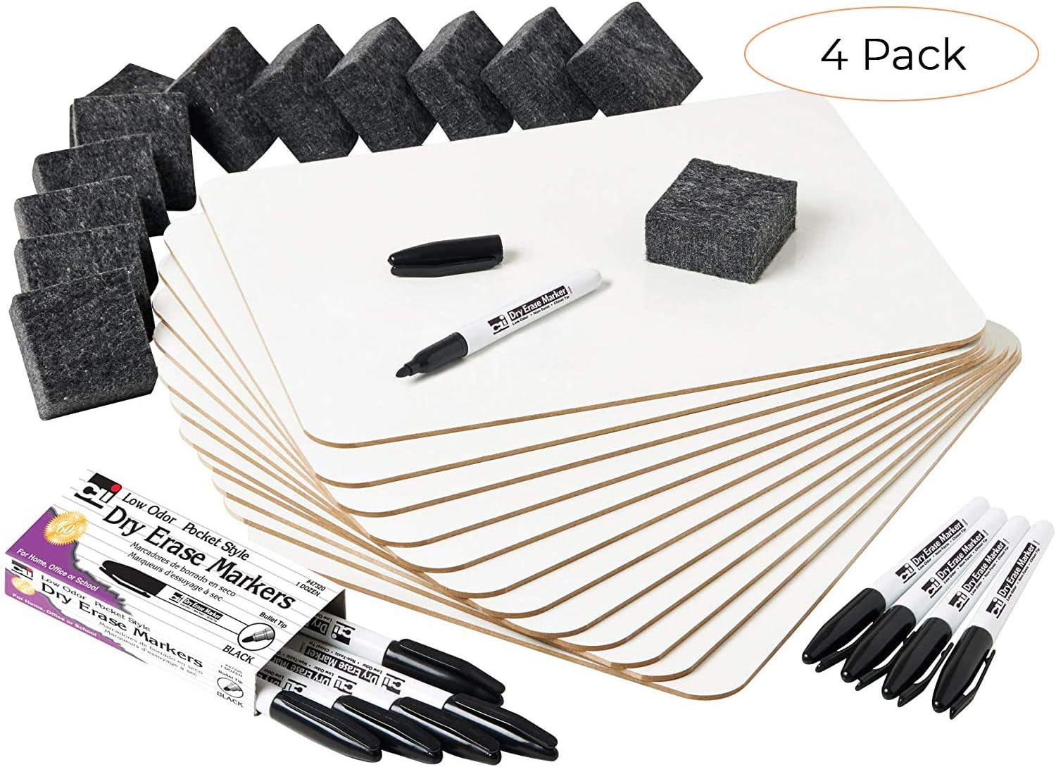 Charles Leonard Dry Erase Lapboard Class Pack, Includes 12