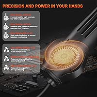 Vista 5 de NEWACALOX Hot Air Rework Station 500°C Soldering Station with Hot Air Gun, Airflow Adjustable, Desoldering Station for BGA IC, SOIC CHIP, QFP, PLCC