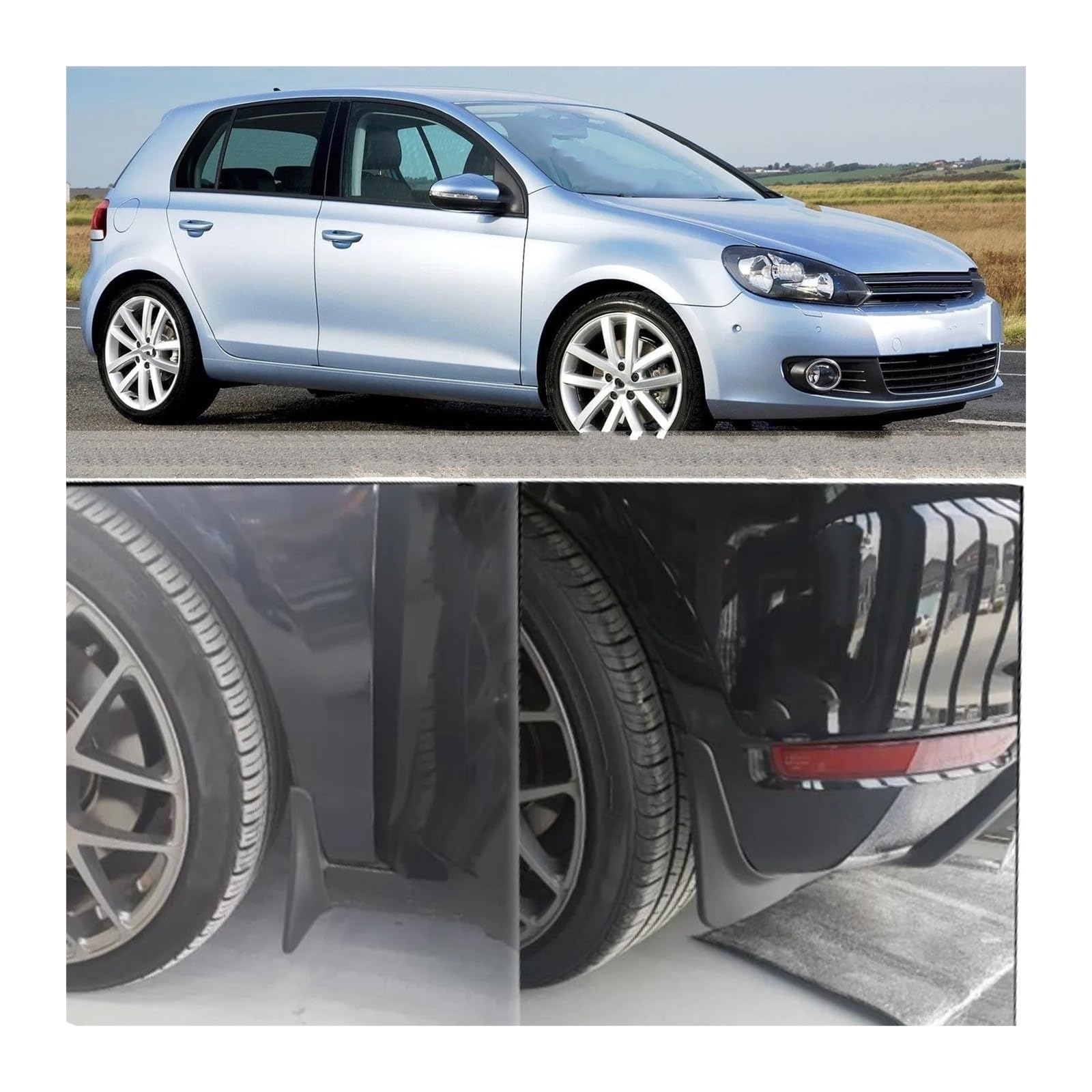 Für VW Für Golf 6 Mk6 Schrägheck 2009 2010 2011 2012 Satz Geformte Schmutzfänger Spritzschutz Vorne Hinten Klappe Kotflügel Vordere Und Hintere Kotflügel(2)