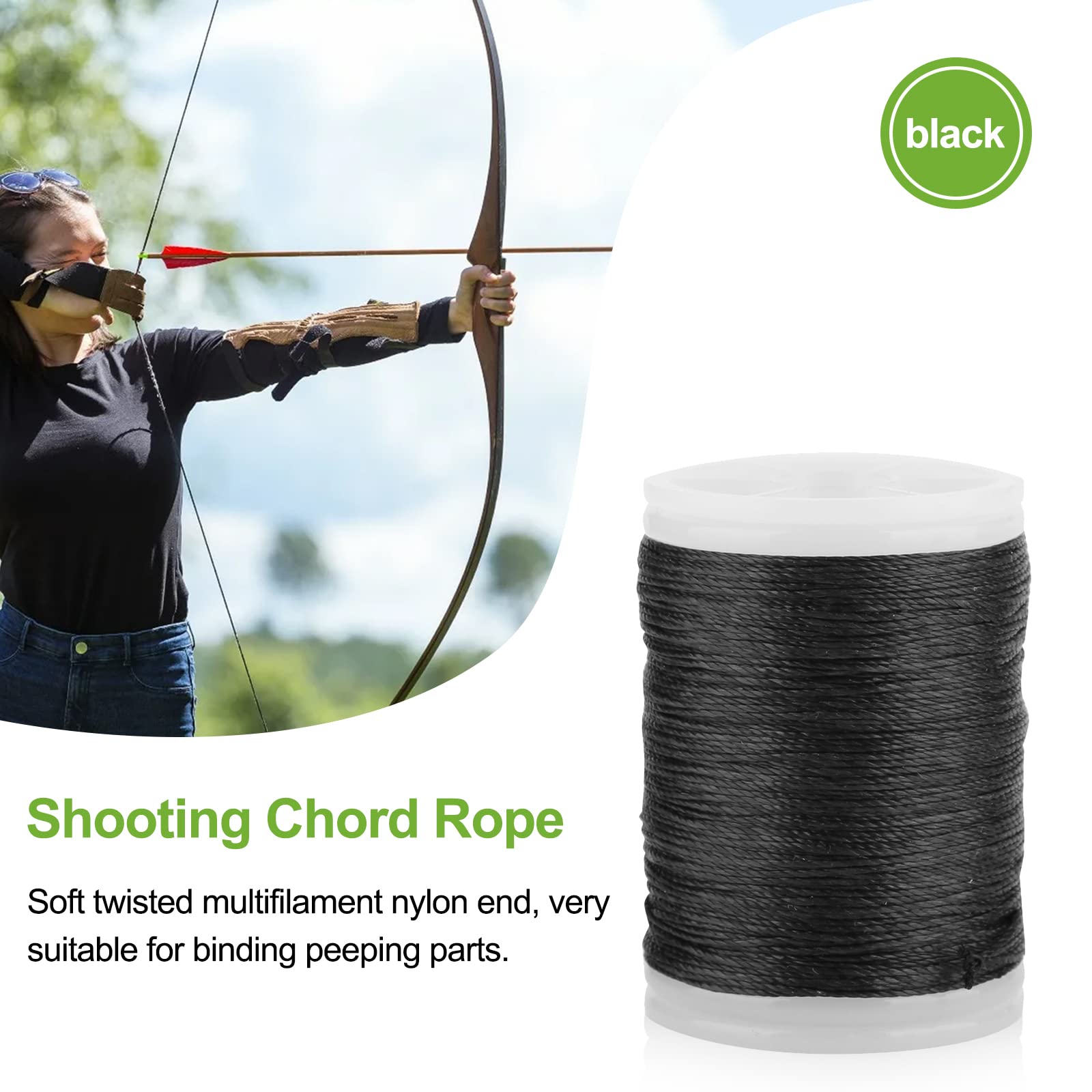 Alomejor 120m Bow String Serving Thread And Durable Nylon String Use For Bowstring Archery Supplies Suitable For Outdoor Sport