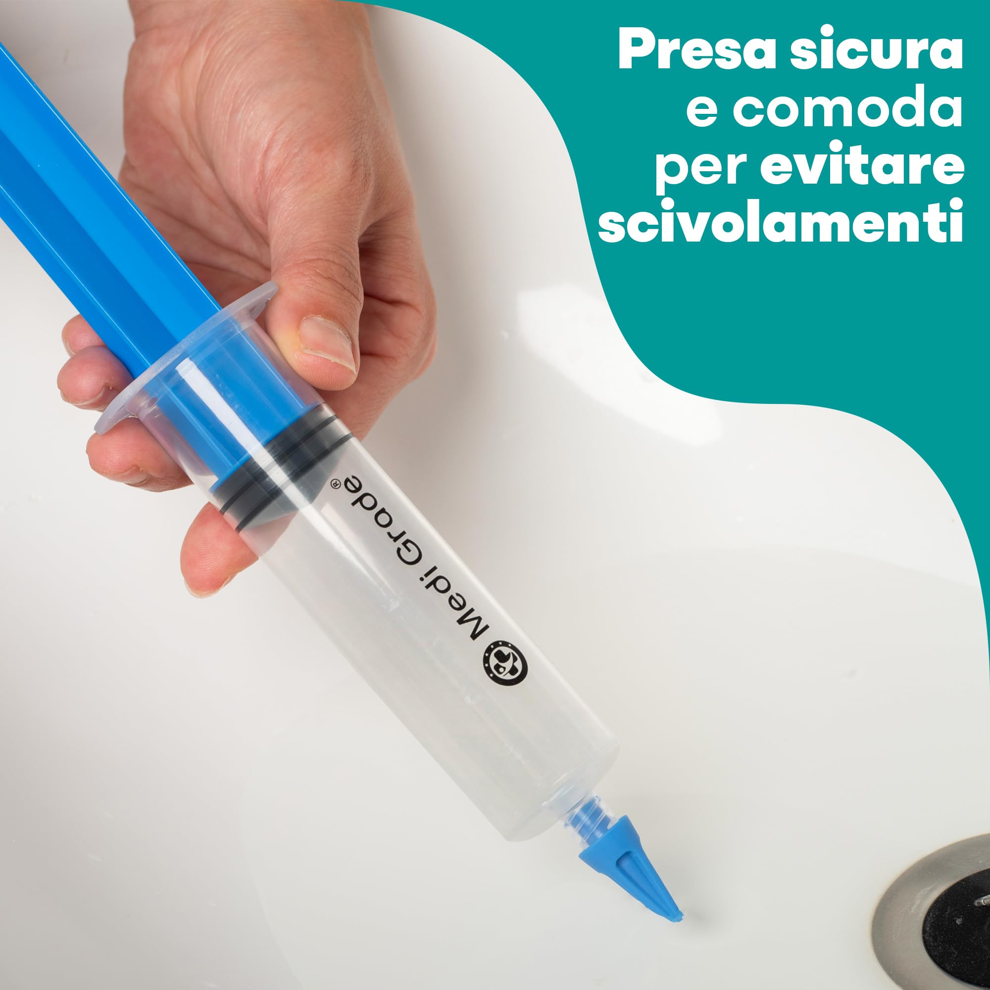 Kit Pulisci Orecchie – Pulizia Orecchie e Rimozione Cerume by Medi Grade – Kit per Pulire Orecchie con Siringa Orecchie da 60 ml con 3 Punte Quad-Stream