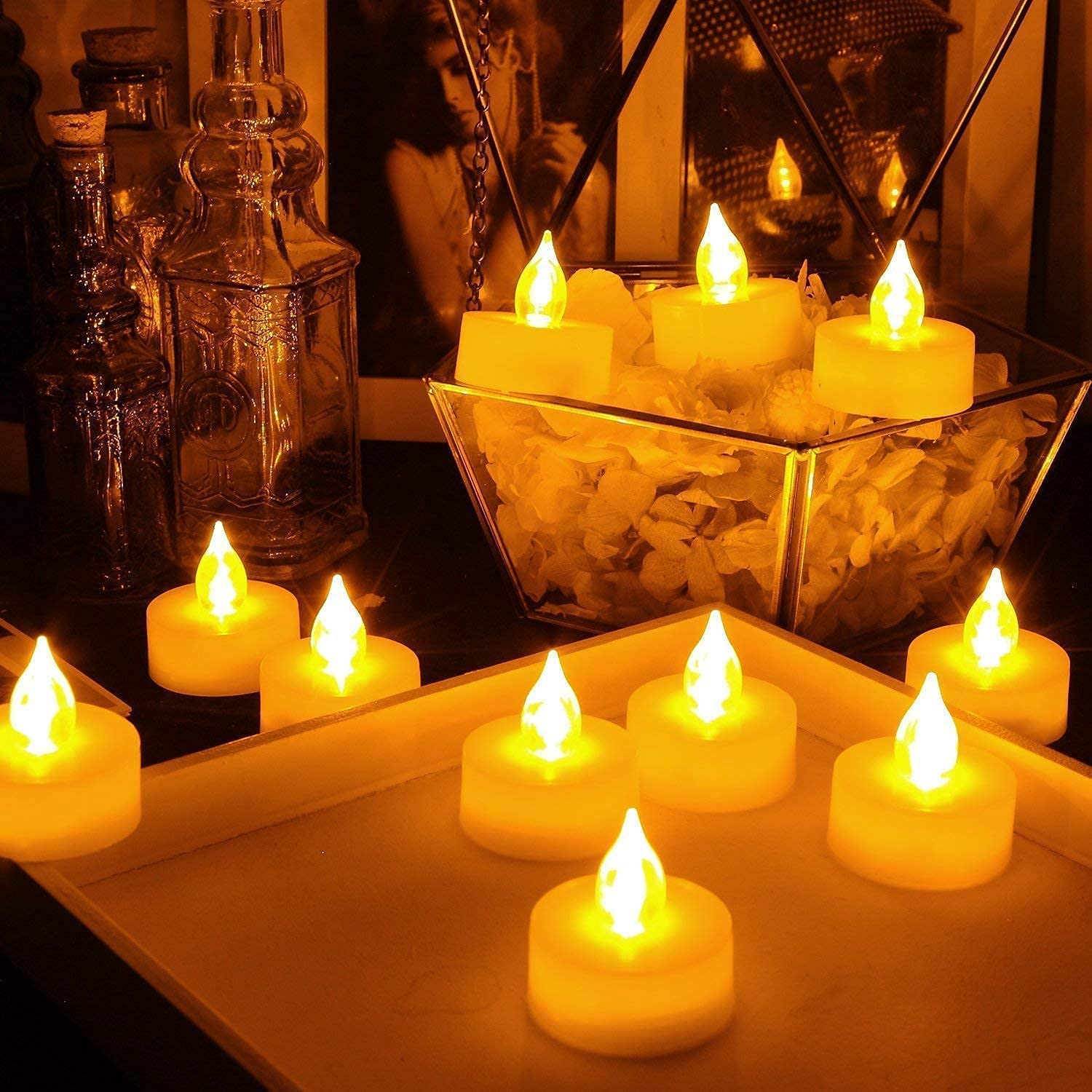 BELARO Led TeaLight Candle Diva Perfect LED Flame Less Yellow Diva TeaLight smokeless Candles for Home Decoration, Christmas,Birthday, Diwali Decorative (LED Diva)(Pack of 6) 1
