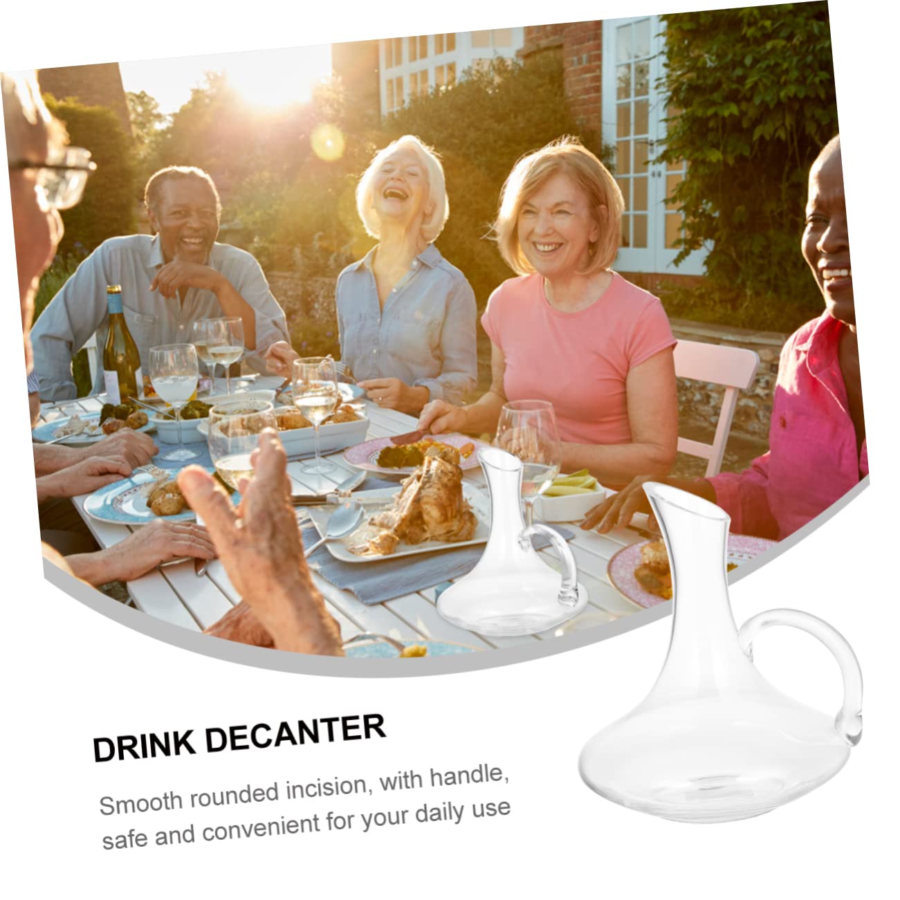 VALICLUD 1pezzi Decanter Per Bevande in Vetro Distributore Whisky Con Design Manubrio Decorazione Per Bar e Regalo