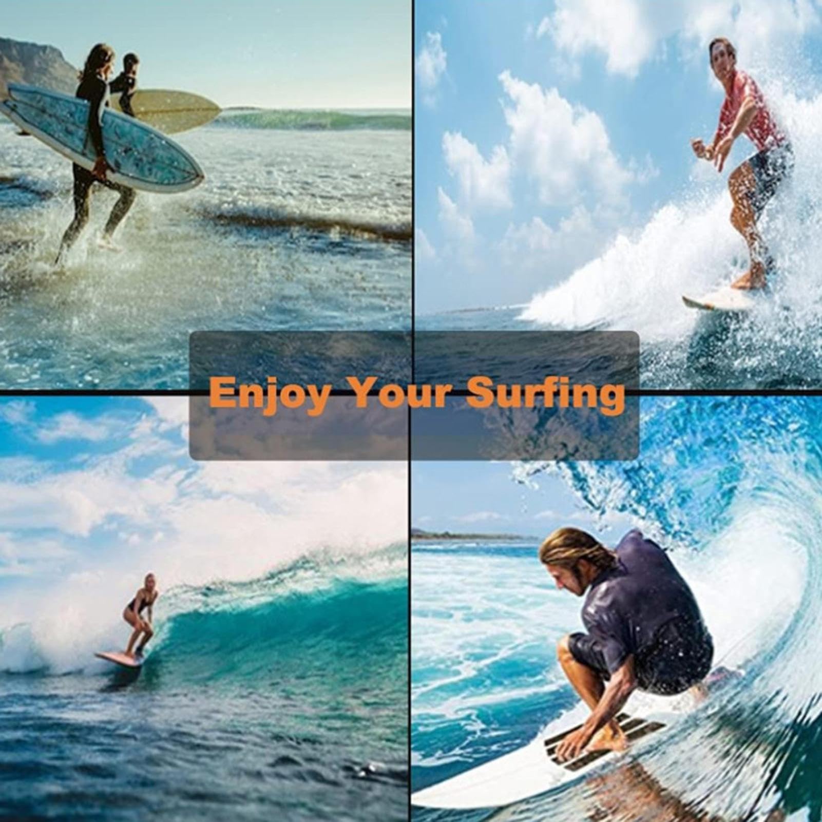 3 Pièces Pad de Traction pour Planche de Surf - Grip Antidérapant en Mousse EVA | Tapis de Pont pour Surf et Paddle Śup | Améliore l'Adhérence et l'Efficacité de Pagayage, Design Réglable, Accessoire
