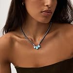 Country Concert Outfits for Women Turquoise Jewelry Navajo Pearls Necklace Boho Summer Western Clothing Women Trendy 2026 Fashion Accessories Layered Cowgirl Necklace Graduation Gifts