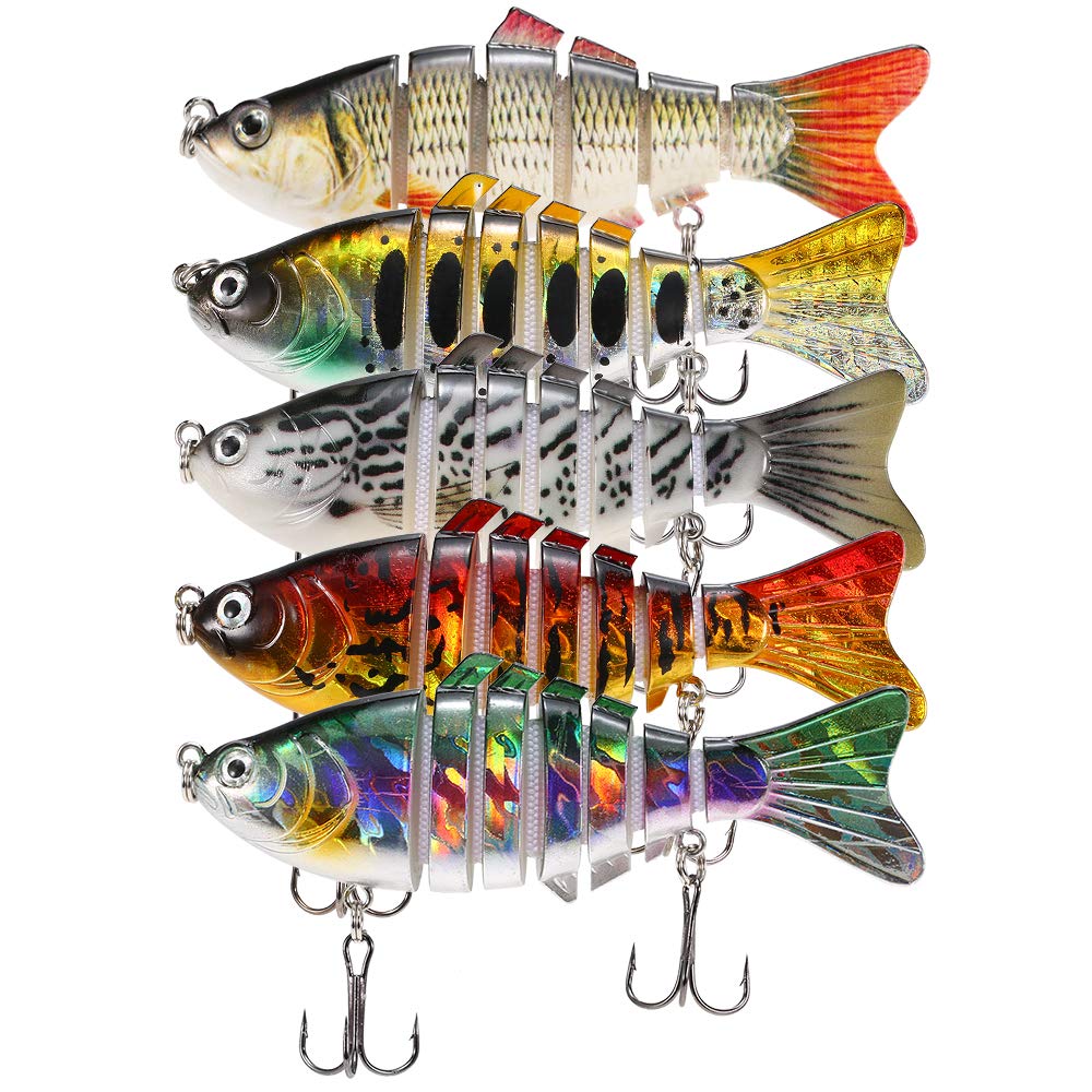 Lixada Fishing Bait Fish Bait Bionic Multi Jointed Fishing Lure Lifelike Hard Bait Swimbait Lures