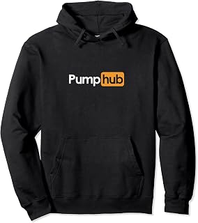 Pump Hub Funny Cute Adult Novelty Workout Gym Fitness Pullover Hoodie