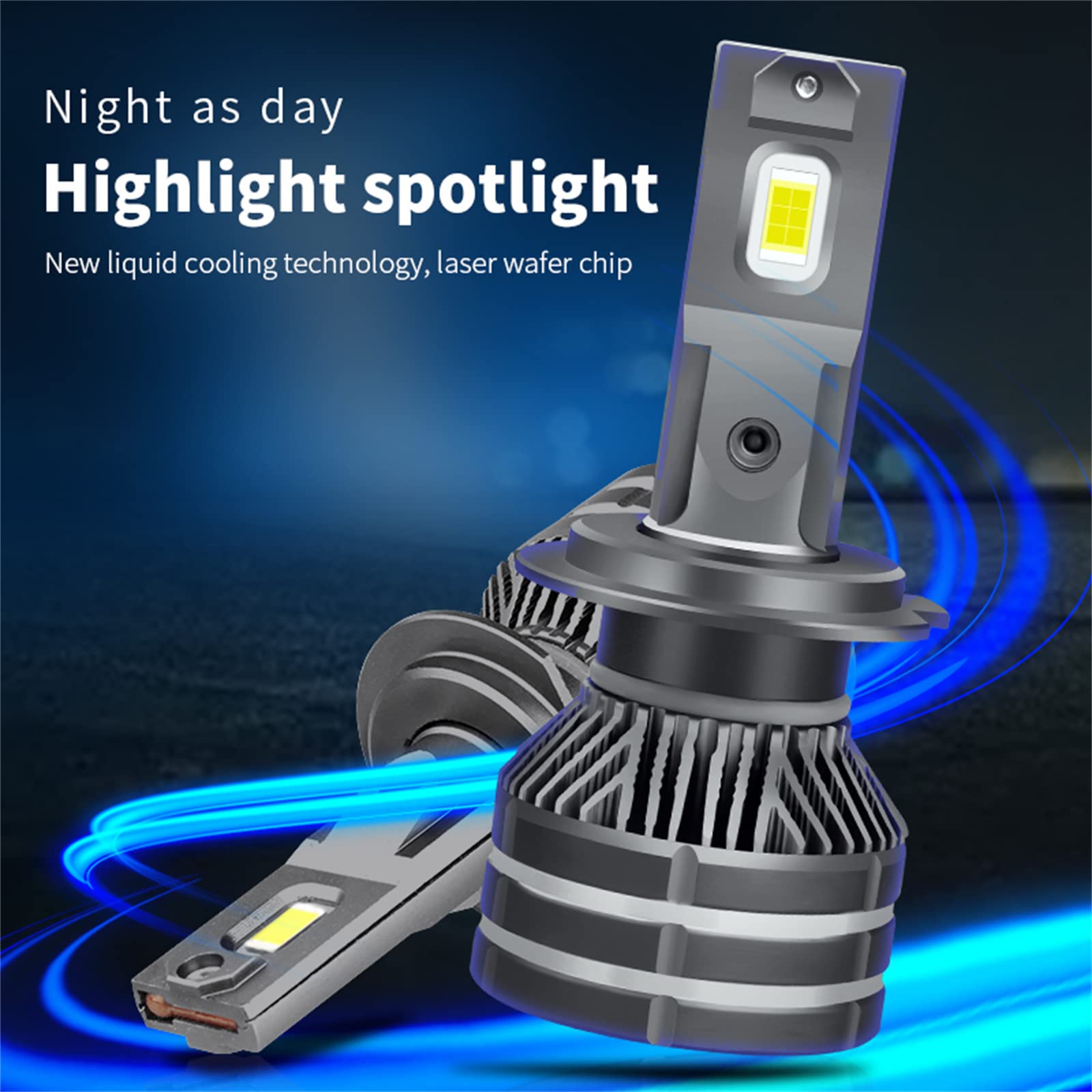 Bombillas LED, Actualización De Bombillas LED Kit De Conversión Súper Brillante De 110 W Plug And Play, Sin Polaridad-2 Bombillas,H1