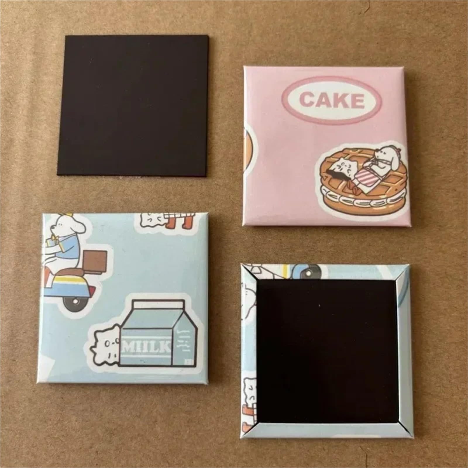 Badges Machine Kwadratowa prasa do plakietek Do lodówkę 50x50mm obrotowa blacha z gilotyną do papieru i 100 szt. części magnesów Photo Magnet Machine(50x50m Metal cutter)