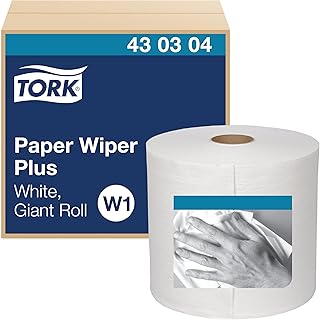 Tork Paper Wiper Plus White W1, Giant Roll, 1 x 800 Feet, 430304