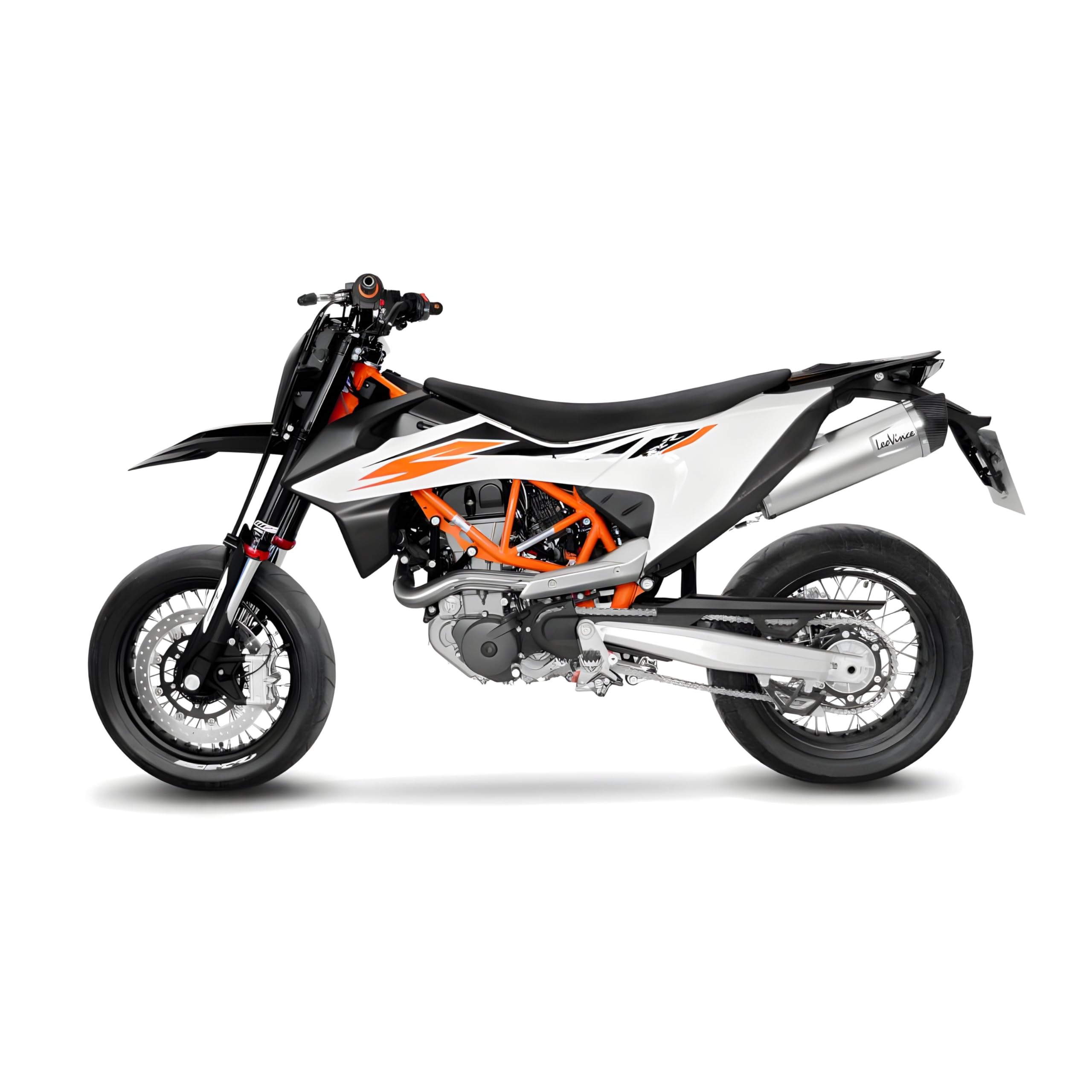 LeoVince LV ONE EVO Slip-On Endschalldämpfer Edelstahl/Carbon Für KTM 790 Adventure/R – ECE-geprüft, Titan-Look