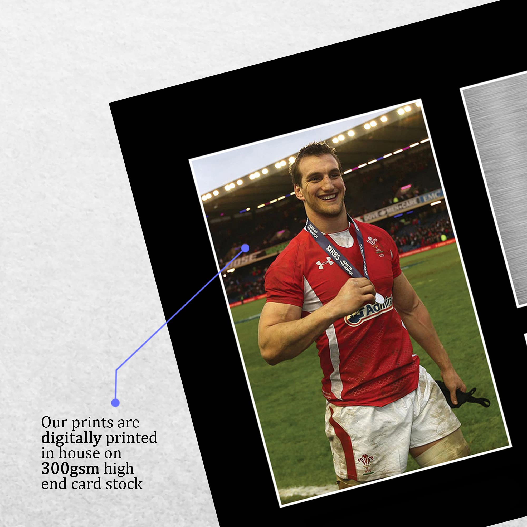 HWC Trading A4 Sam Warburton Wales Cadeaux Imprimés Photo autographe