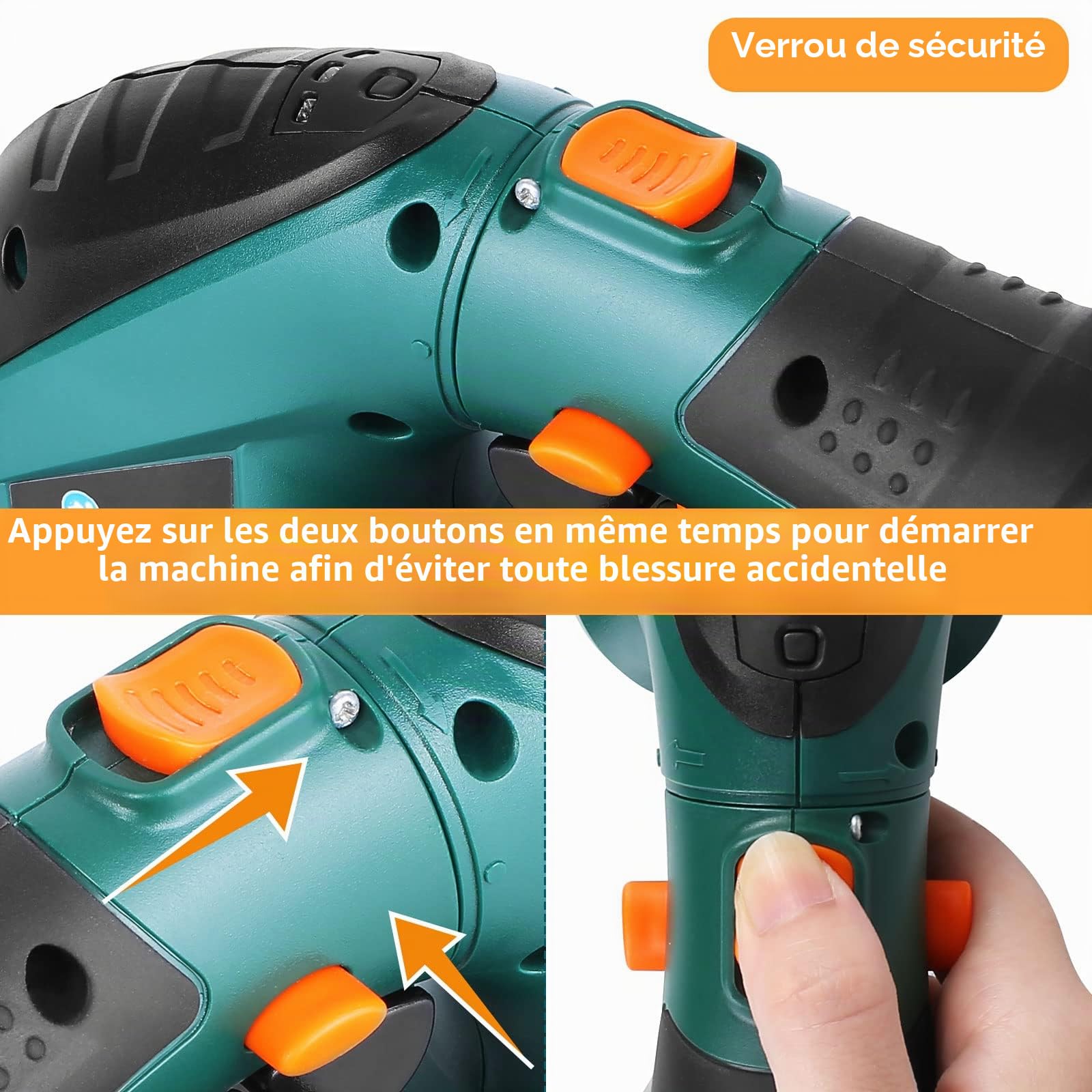 LIFERUN 2en1 Cisaille à Gazon 7.2V, Coupe Bordure sans Fil,Tondeuse à Gazon
