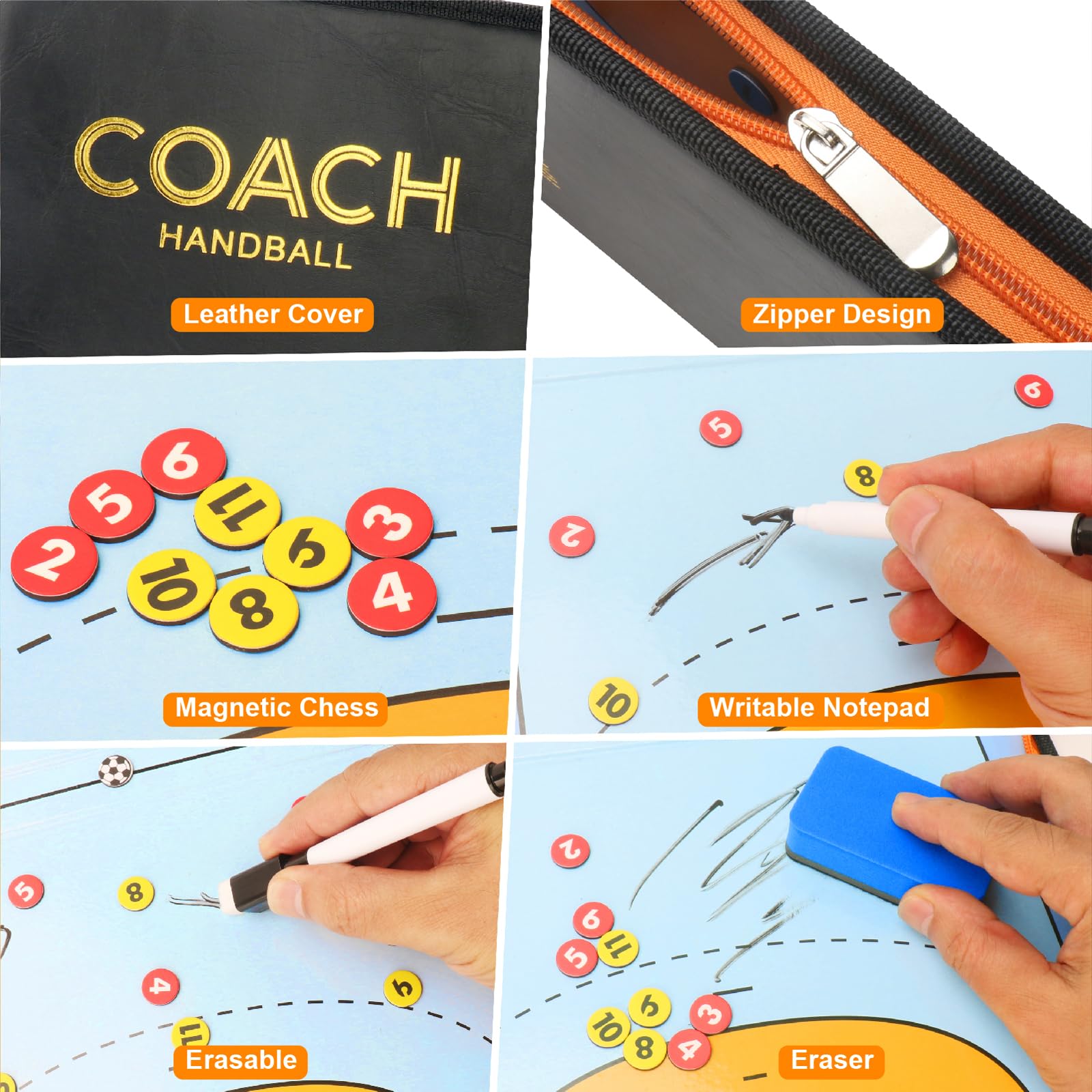 Pizarra Magnetica Balonmano Entrenador Tablero Tacticas Imanes Carpeta Tactica Entrenadores Arbitos