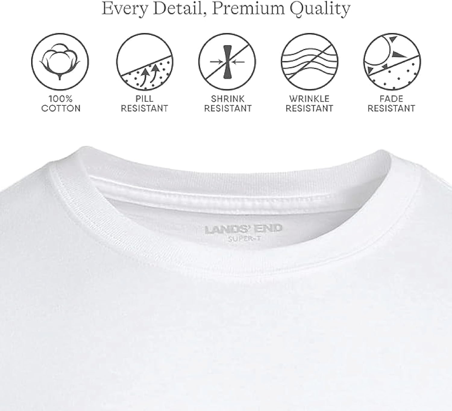 Lands' End Men's Super-T Short Sleeve T-Shirt - Image 3
