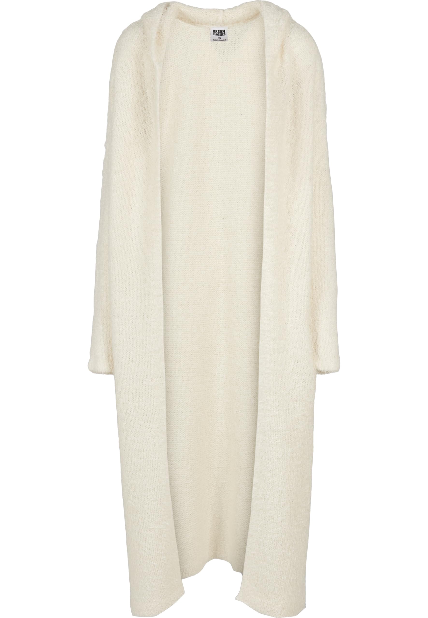 Urban Classics Women's Whitesand Hooded Feather Cardigan Hooded Sweatshirt, Xs