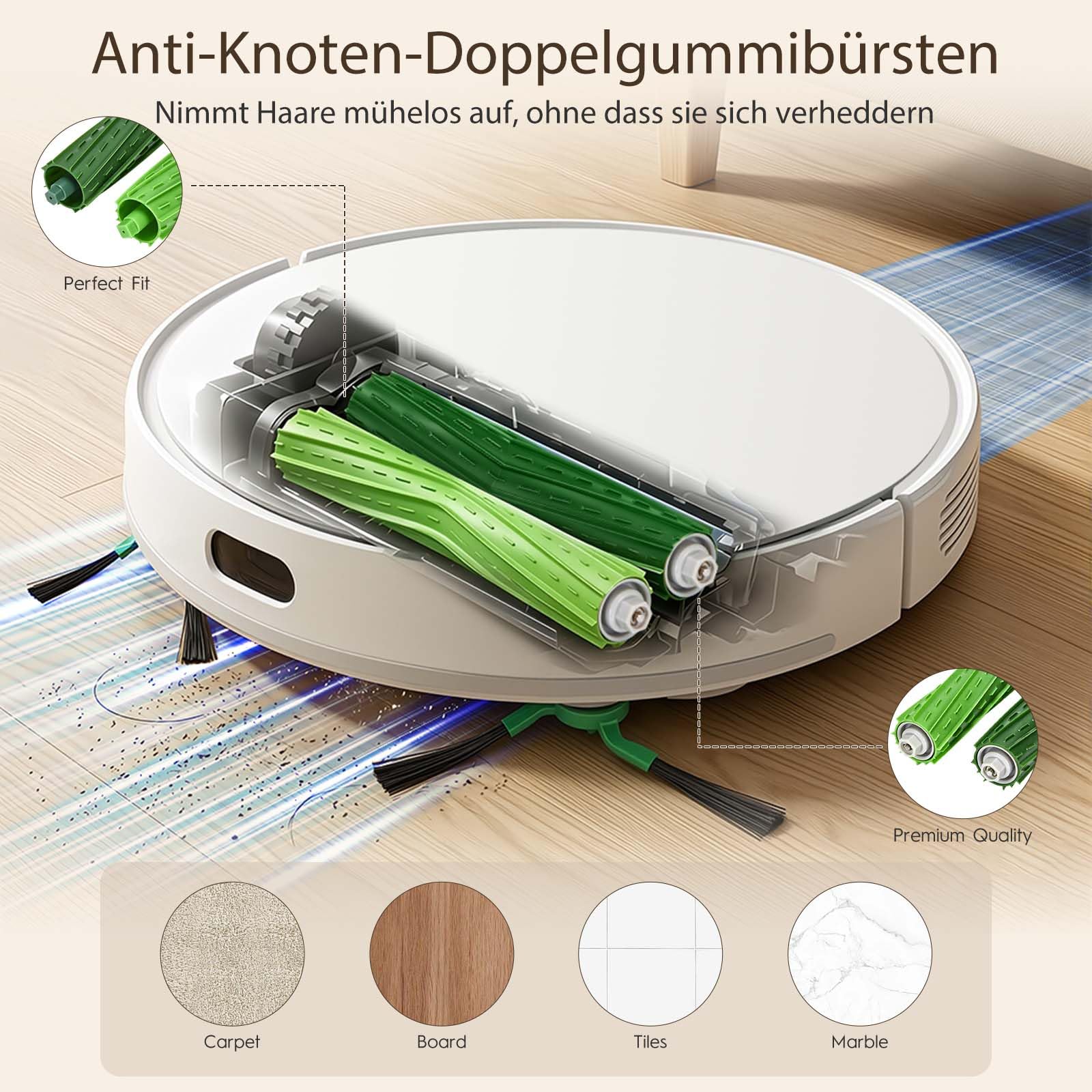20 Stück Ersatzteile für iRobot Roomba Max 705/706 Combo Saugroboter, Mxa 705/706 Combo Zubehör-Set, 2 Hauptbürsten, 6 Staubbeutel, 4 Filter, 1 Rollmopp, 6 Seitenbürsten, 1 Reinigungsbürste | Roomba 705X / Max 705 Kombi-Zubehör-Set, 2 Hauptbürsten, 6 Stau