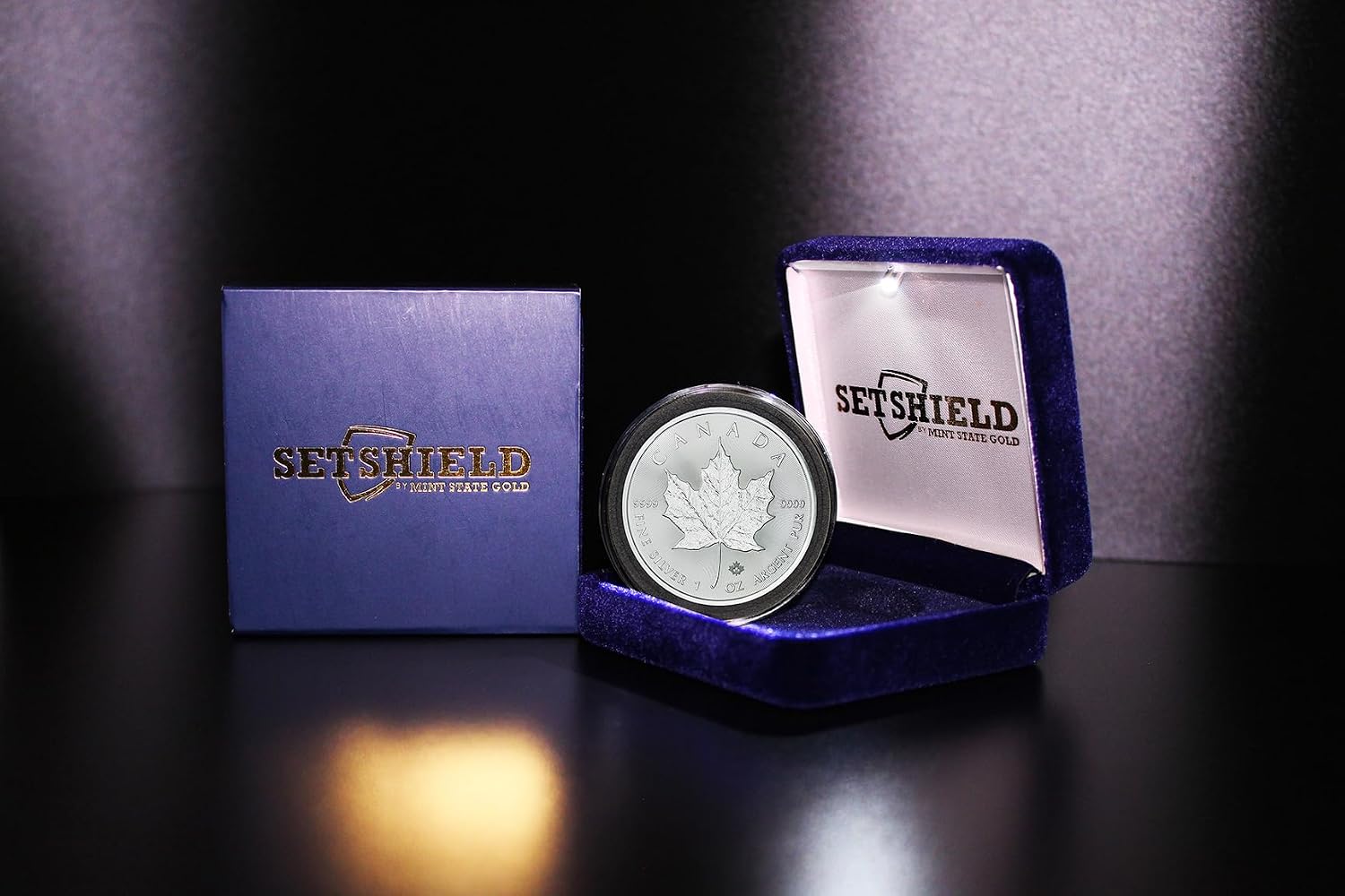 2025-1 oz Canadian Maple Leaf Silver Coins Brilliant Uncirculated in Luxury SetShield LED Lit Presentation Box with Certificate of Authenticity $5 Seller BU
