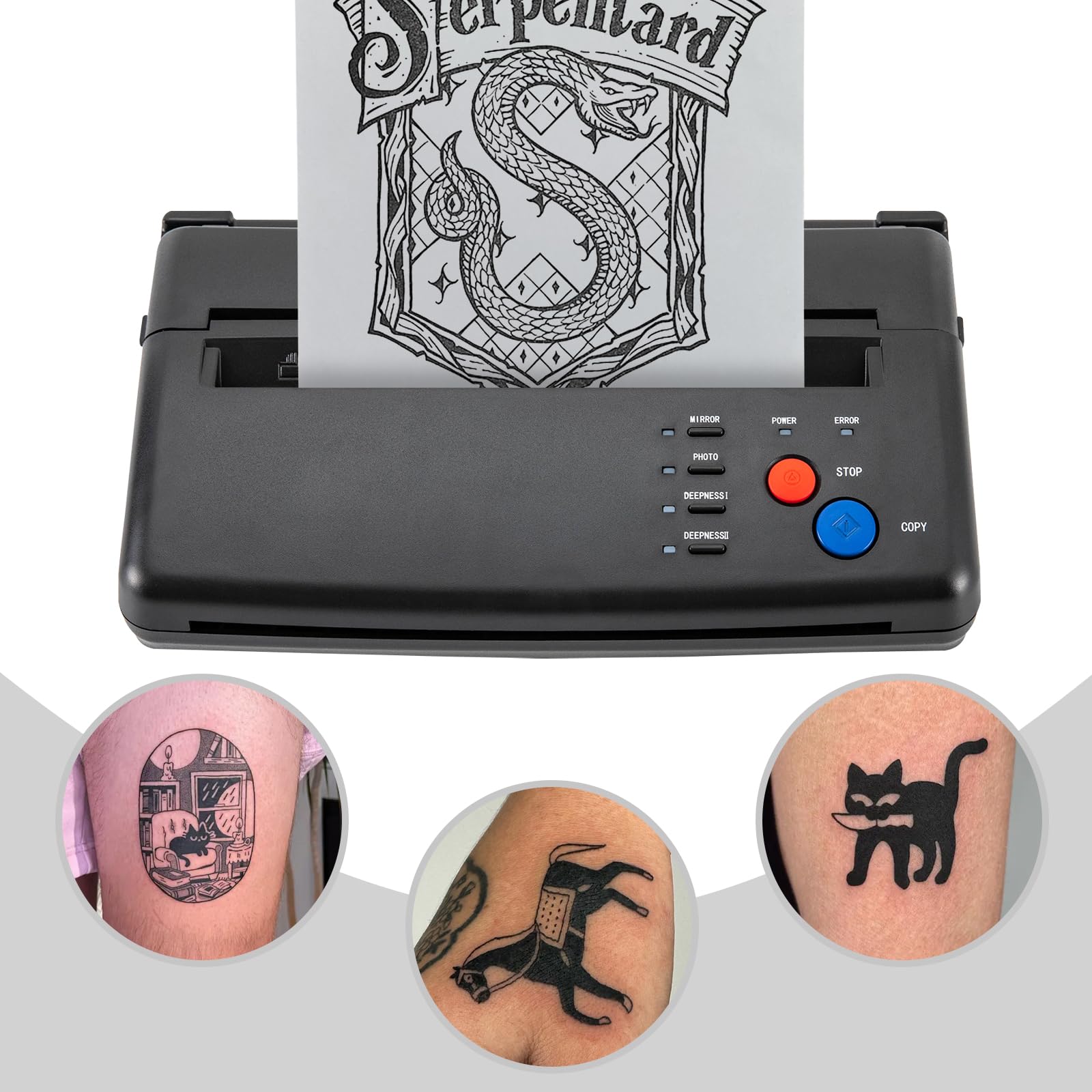 Tattoo Transfer Stencil Machine,Tattoo Stencil Transfer Copier Printer Tattoo Transfer Machine for Bars, Stage Performances and Parties, Drawing Stencil Printer Machine