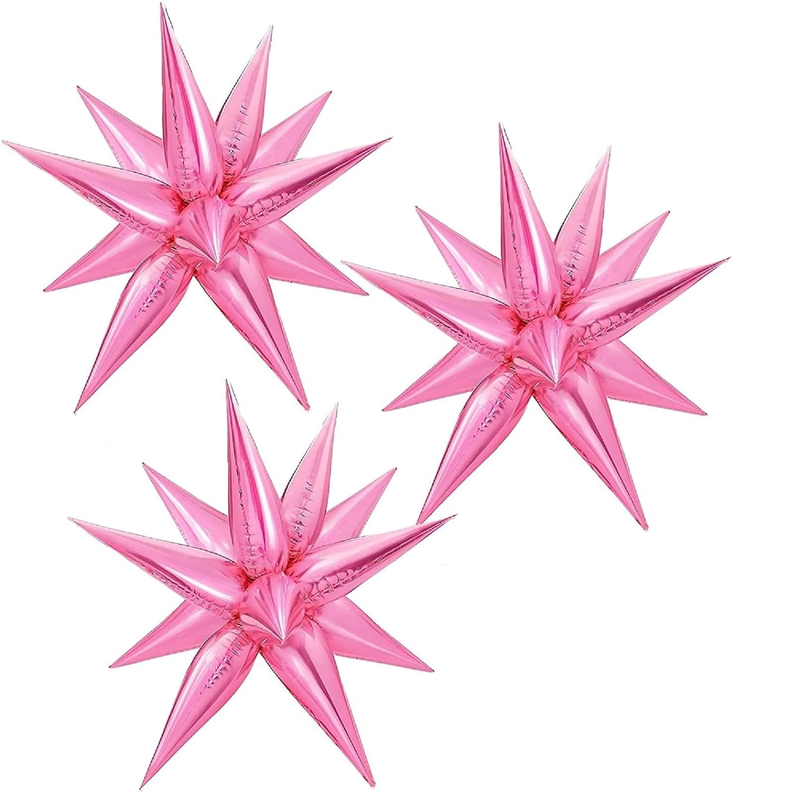 Pannu Design Star Balloons Star Foil Balloons 2Pcs Starburst Balloon for Birthday Baby Shower Graduation Disco Party Decorations Supplies 22inches (Pink)