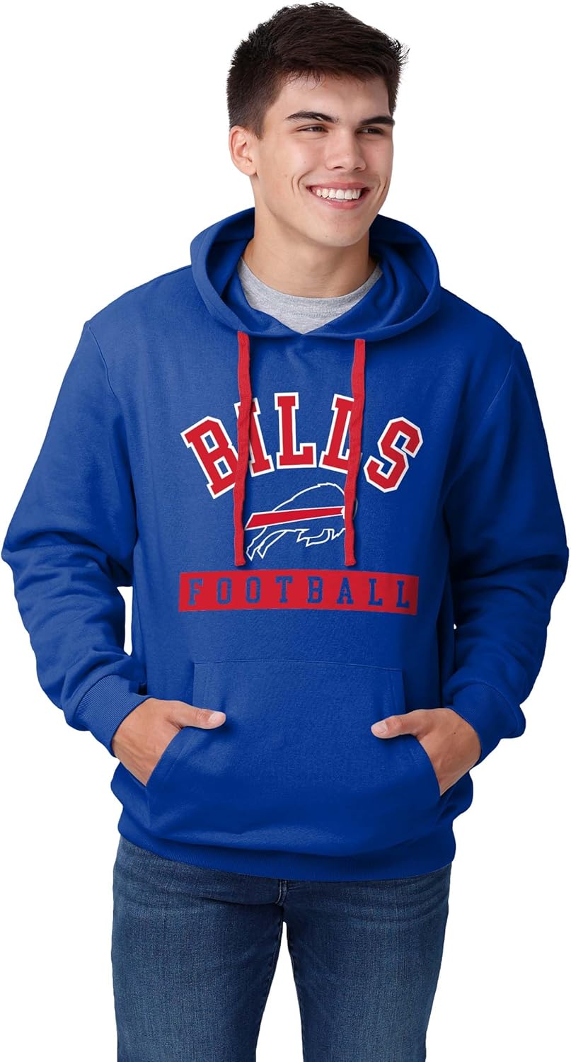 FOCO NFL mens Nfl Team Logo Solid Wordmark Hoodie