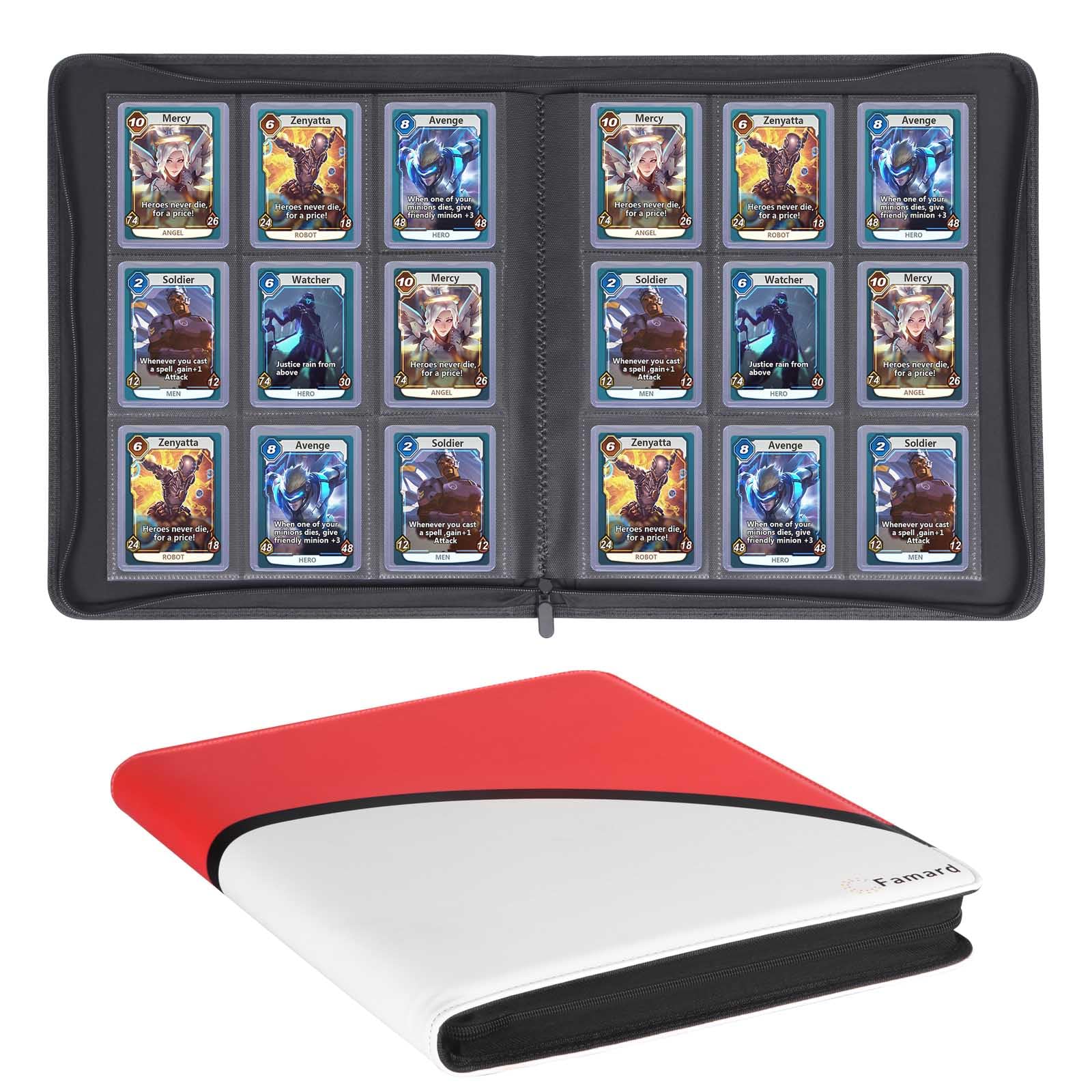 Amazon.com: Famard 9-Pocket Toploader Binder, Top Loader Card Storage Album  Compatible with 288 3