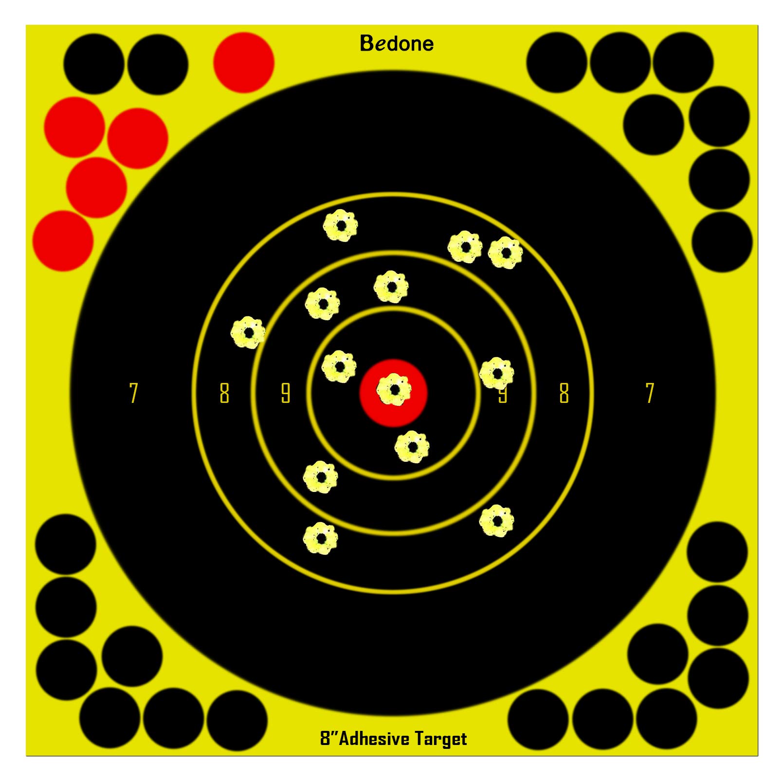 7 Inch Self Adhesive Shooting Targets, 100 & 60 & 30 Pack Splatter