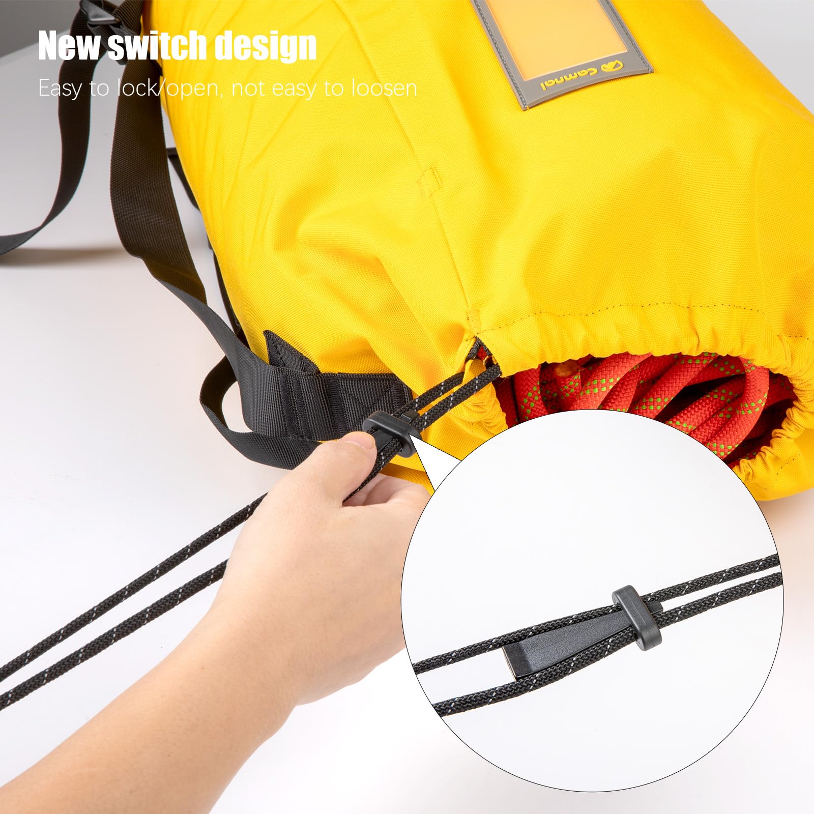 Seiltasche mit großer Kapazität, Kletterseiltasche, Kletterrucksack, wasserdicht, faltbar, Schulterrucksack mit Dichtigkeit und Tragegurten, Kletterausrüstungstasche (152 m)
