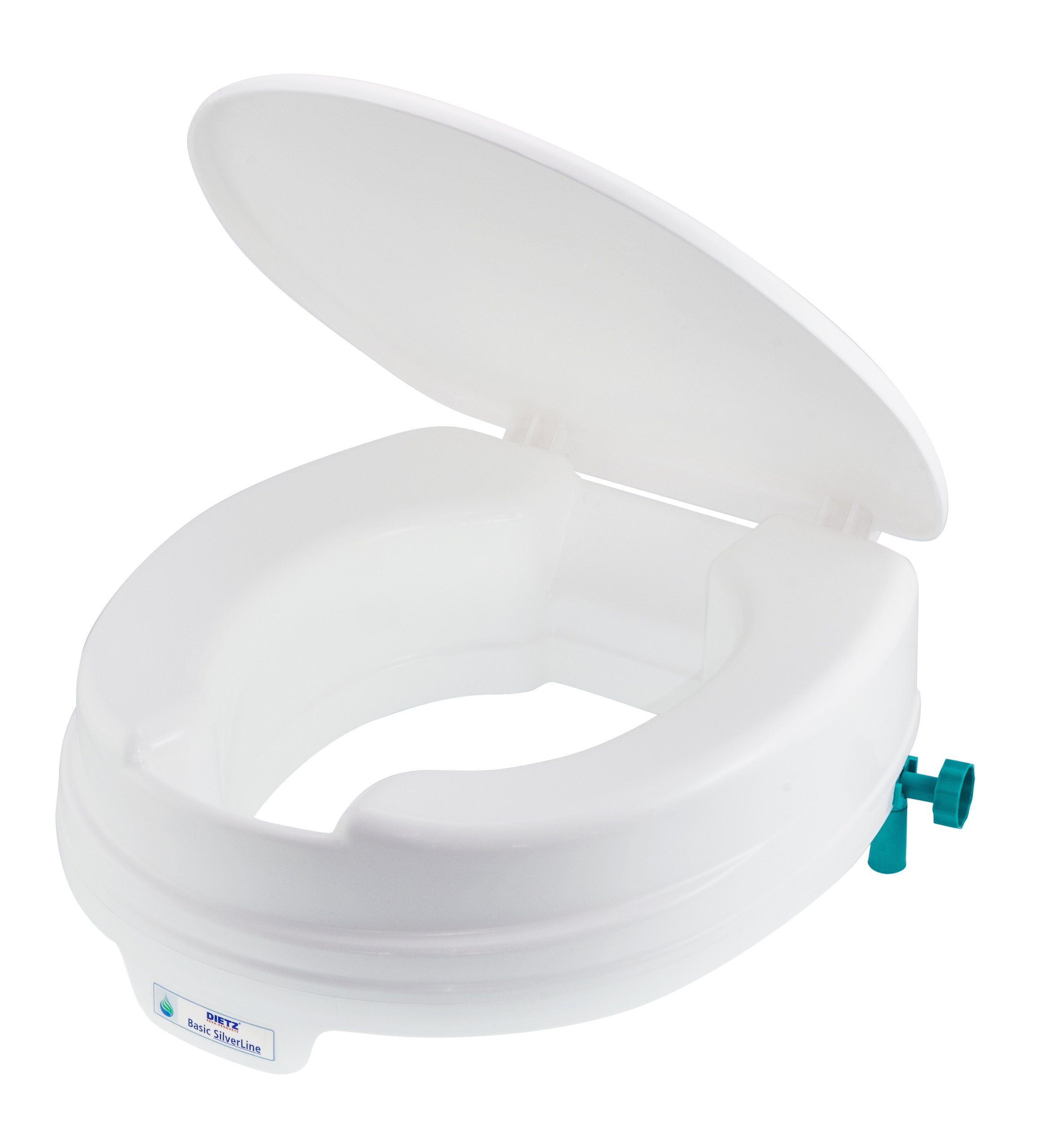 Dietz Toilettensitzerhöhung Basic SilverLine aus antibakteriellem Hi-Tech-Material - Made in Germany