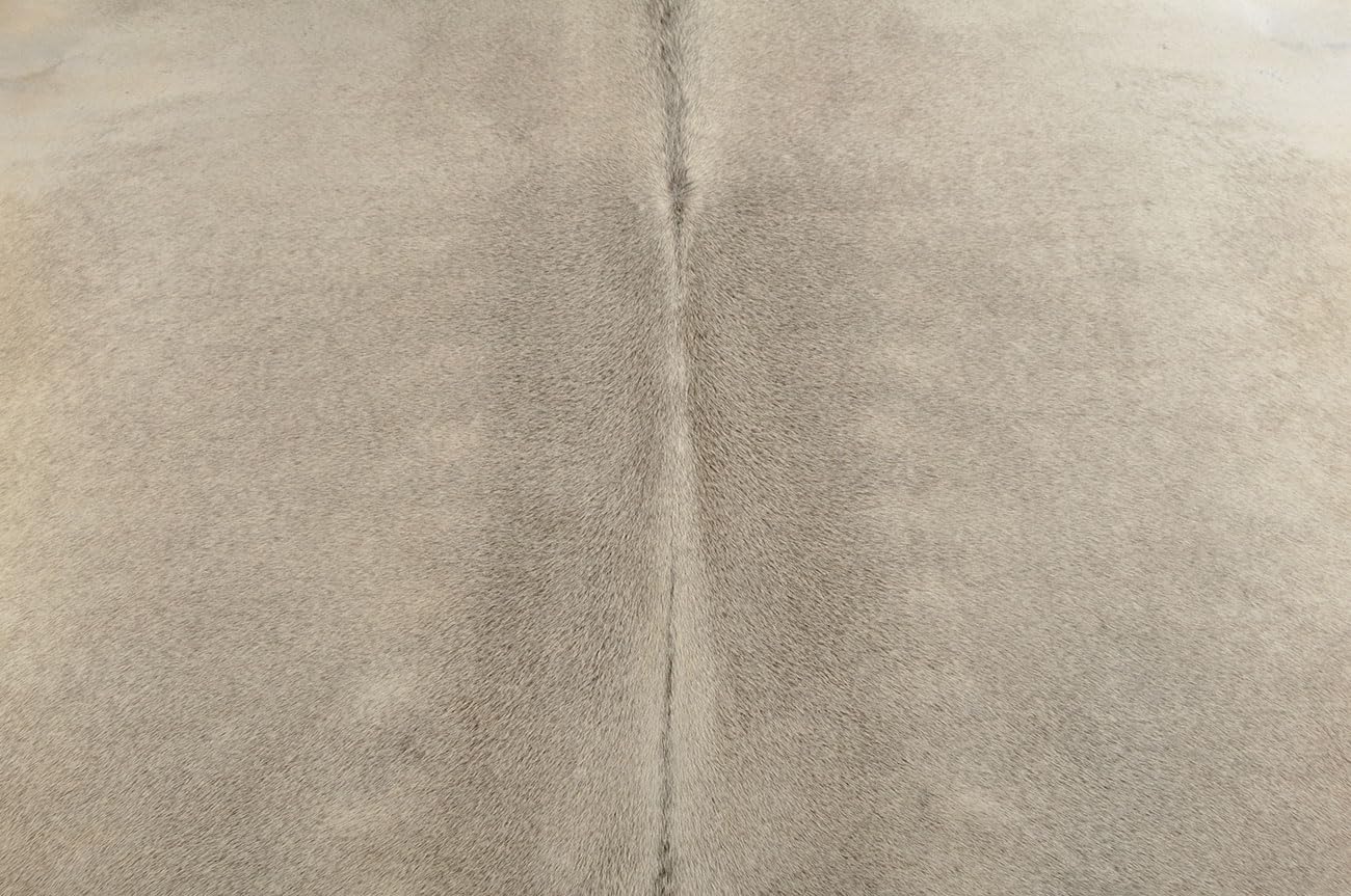 generisch Kuhfell Hell Grau Beige Natur 210 x 180 cm echtes Stierfell Rinder Fell Teppich