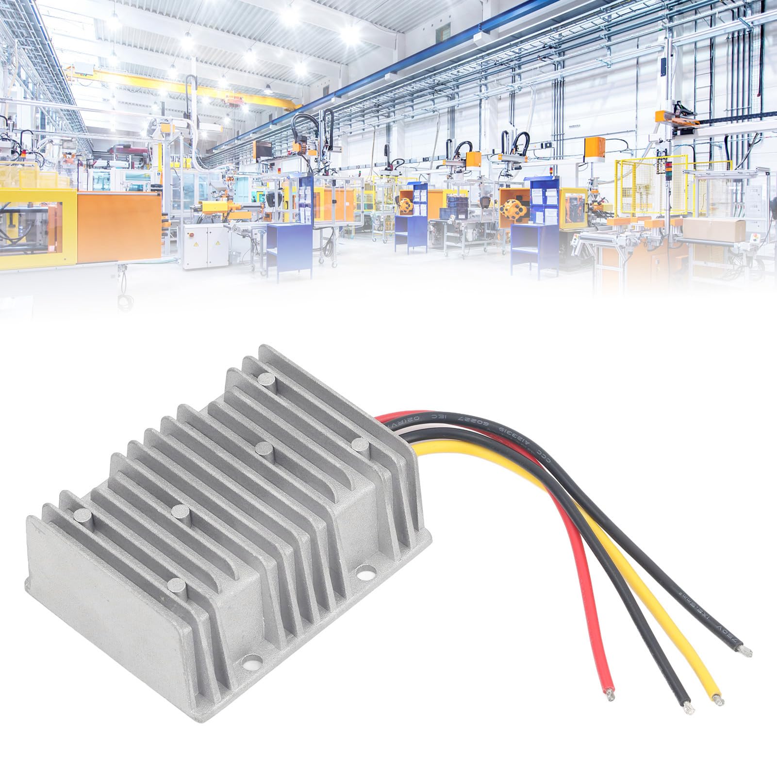 Convertitore DC-DC Step Up Boost, regolatore di tensione impermeabile ad alta potenza da 480 W, trasformatore da 12 V/24 V a 48 V/10 A per sistemi di sicurezza dei veicoli.