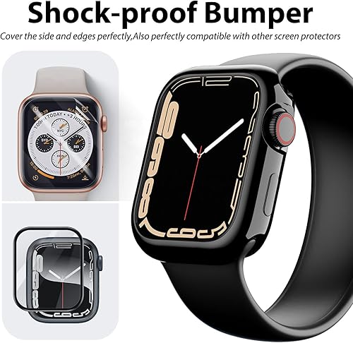 Miniatura 6 de BO&DQQ - Paquete de 2 fundas protectoras compatibles con Apple Watch de 1.772 pulgadas1.732 pulgadas, suave, flexible, de grado militar, duradera,