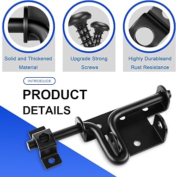 Slide Bolt Gate Latch, Heavy Duty Slide Latches
