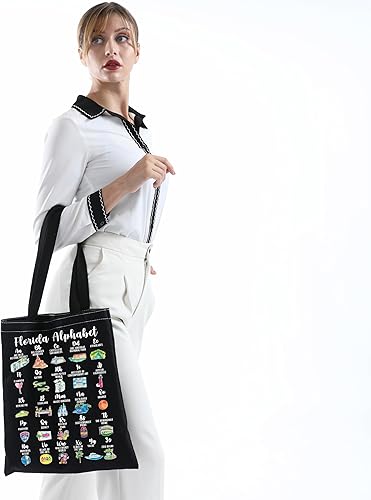 Miniatura 4 de MNIGIU Bolsa de mano con alfabeto de Florida, regalo del estado de Florida, bolsa de turismo de Florida, bolsa de compras reutilizable para regalo