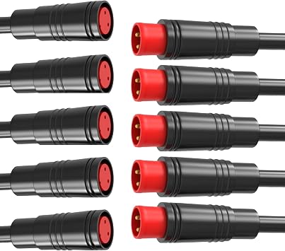 Julet 4Pin 3pin 2pin Male Female Waterproof Cable Electric Bike Extension Cable Connector