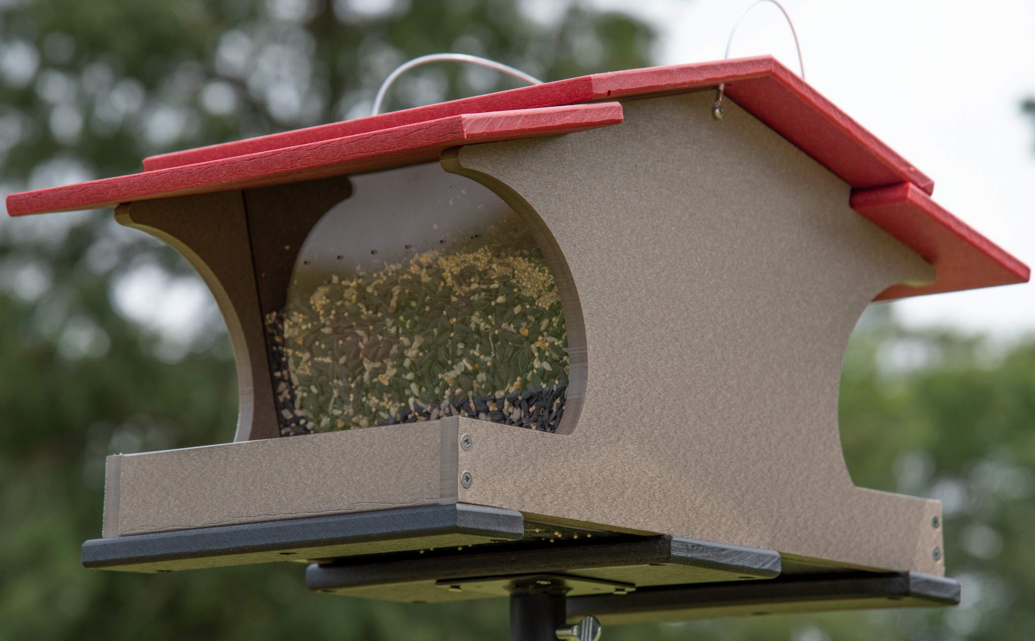 JCS Wildlife Large Poly Hopper Bird Feeder - Mounting Pole Bundles Available! - Picture 31 of 48