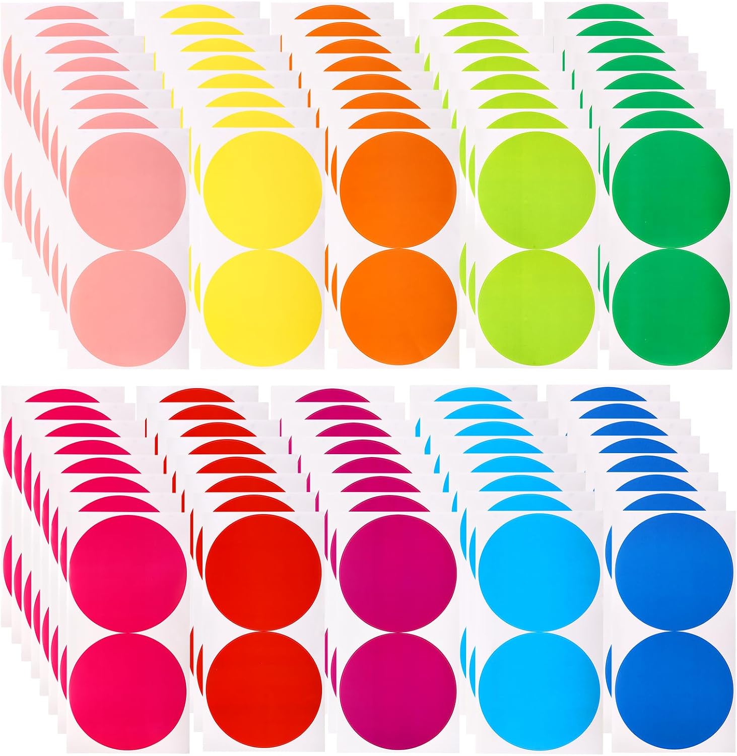 Amazon.com: Maitys 120 Pieces 5 Inch Large Round Stickers Labels ...